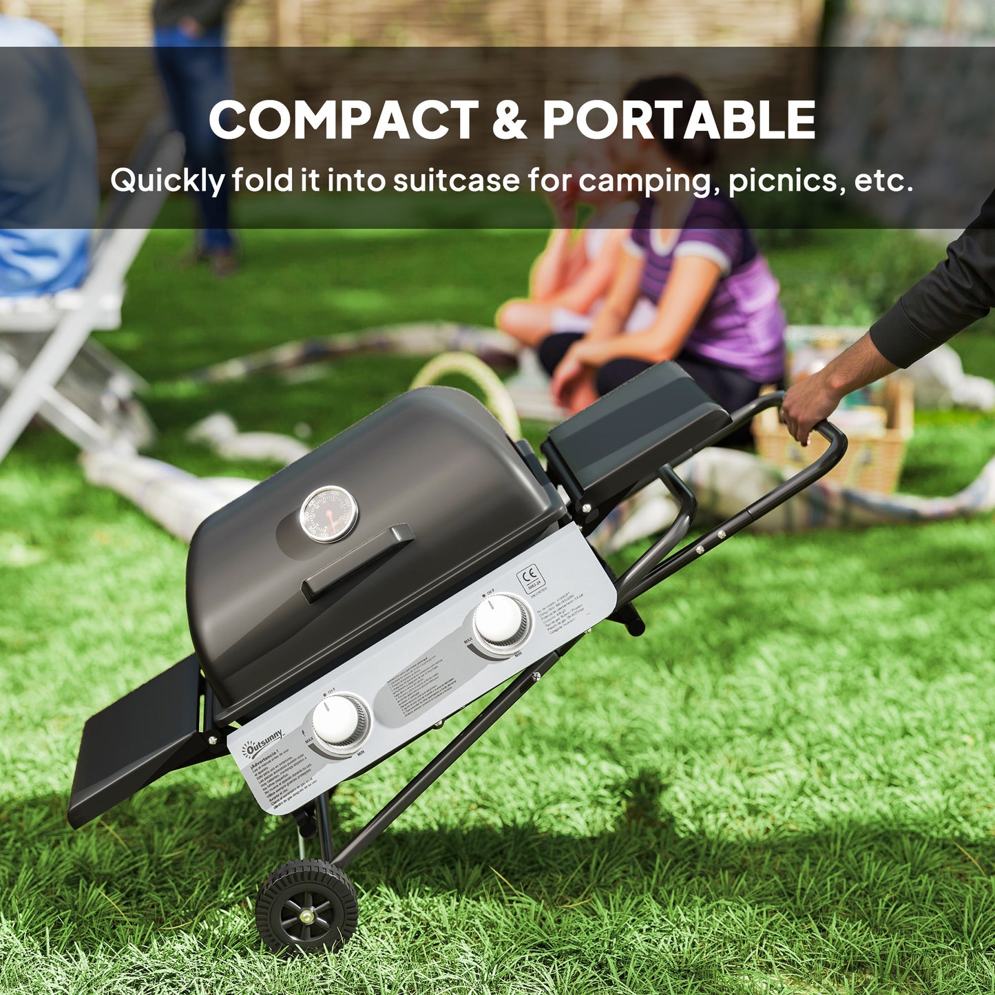 Two-Burner Portable Suitcase BBQ