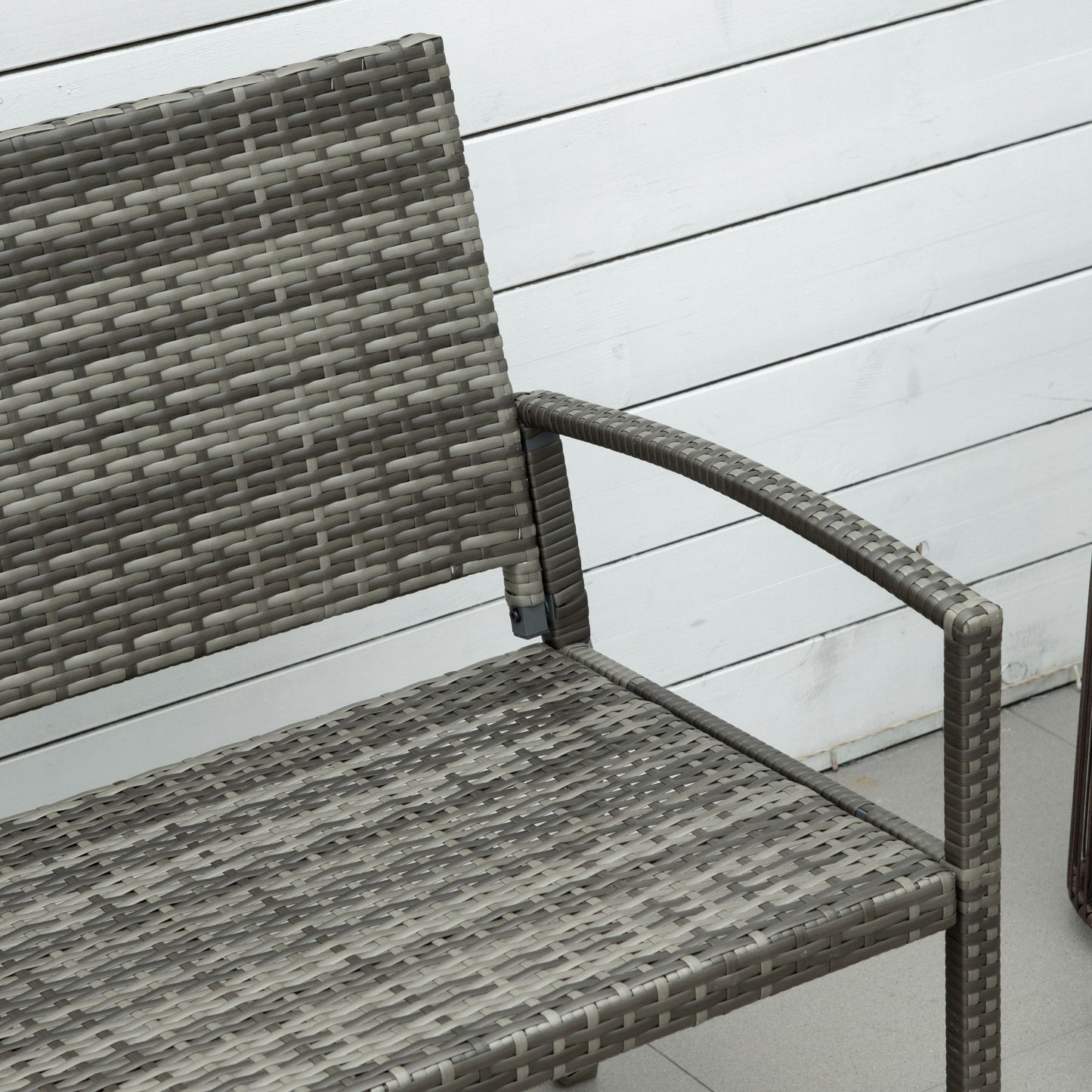 2 Seater Poly Rattan Garden Bench