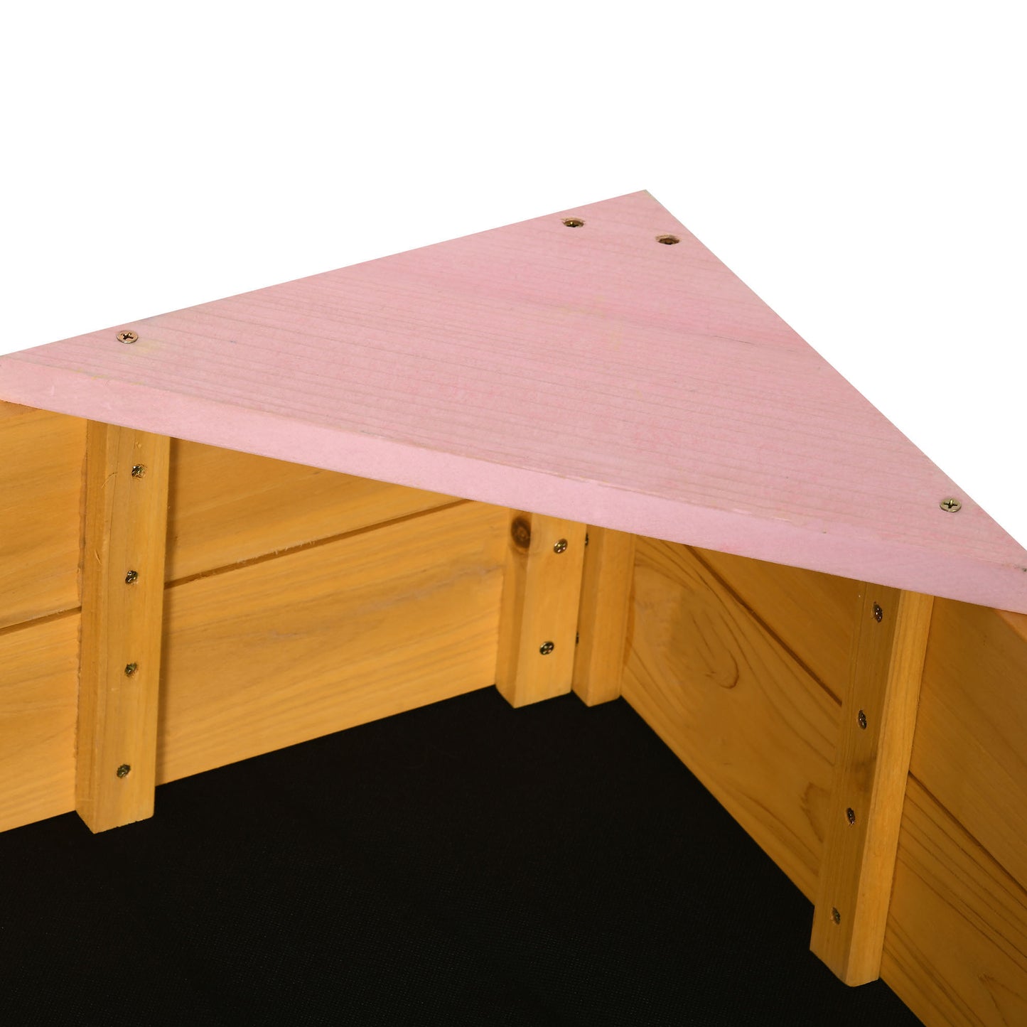 Kids Wooden Sand Pit, Children Sandbox, with Four Seats