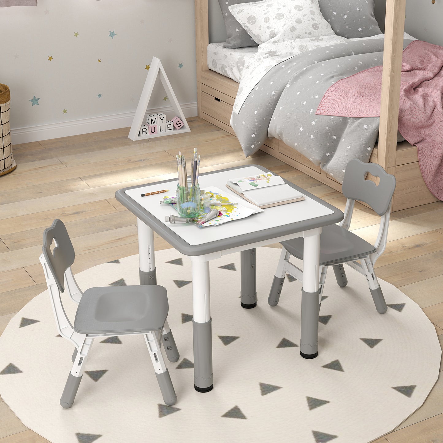 Height Adjustable Toddler Table and Chair Set (1)
