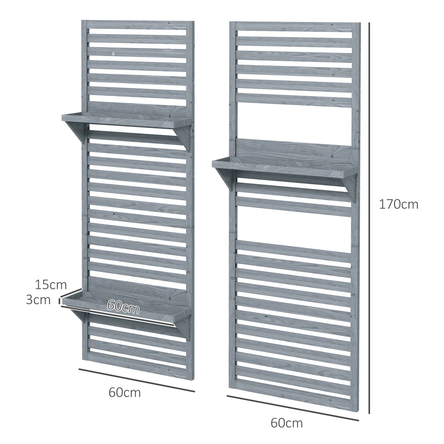 Wall Mounted Plant Stands Set of 2