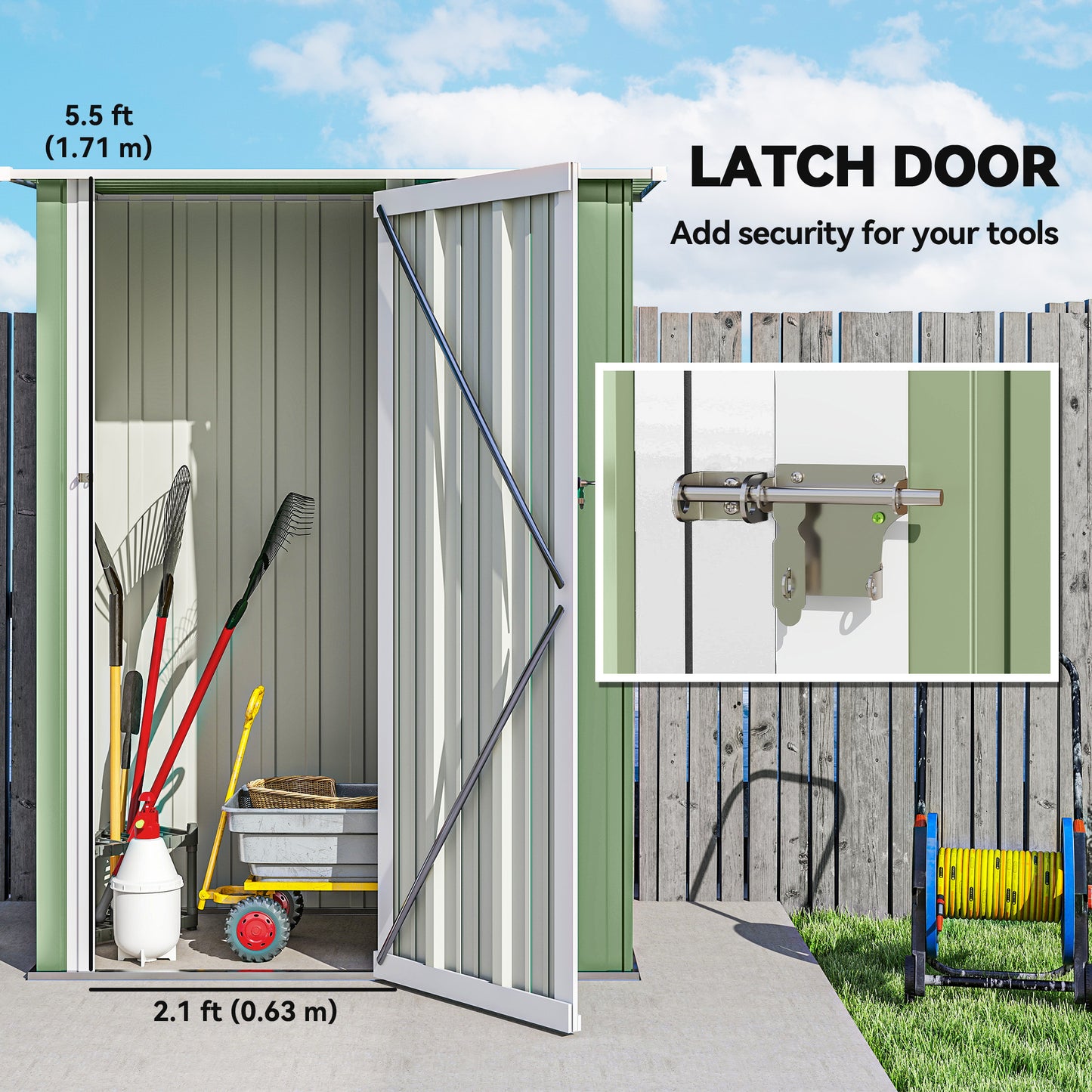 5ft x 3ft Garden Storage Shed (1)