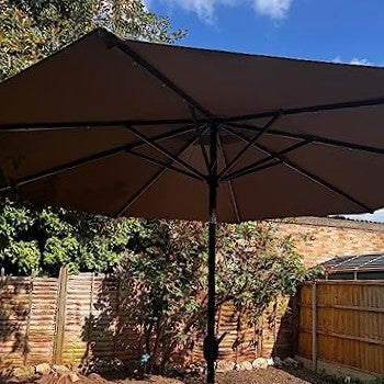 2.7m Patio Garden Umbrella Outdoor Parasol with Tilt Crank (3)