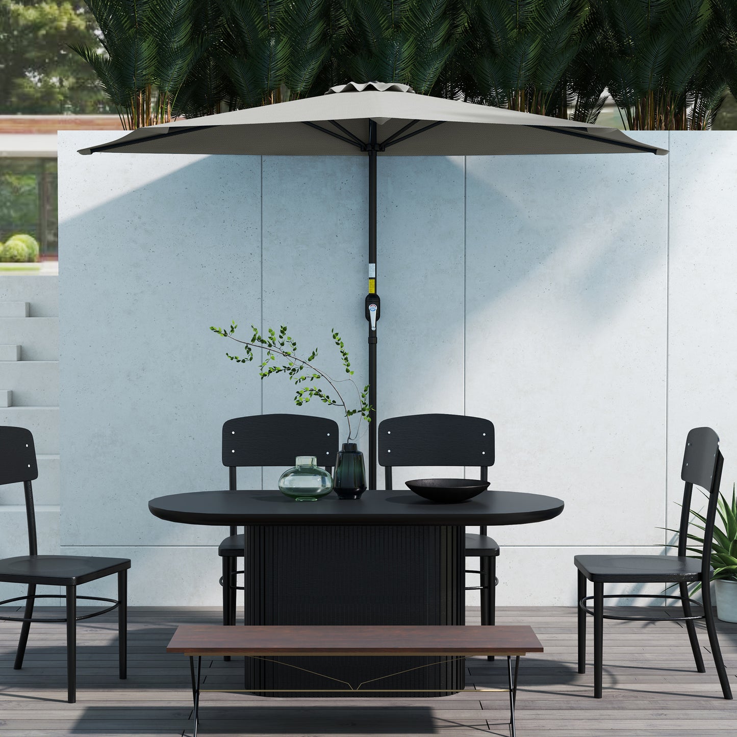 Half Round Parasol Umbrella
