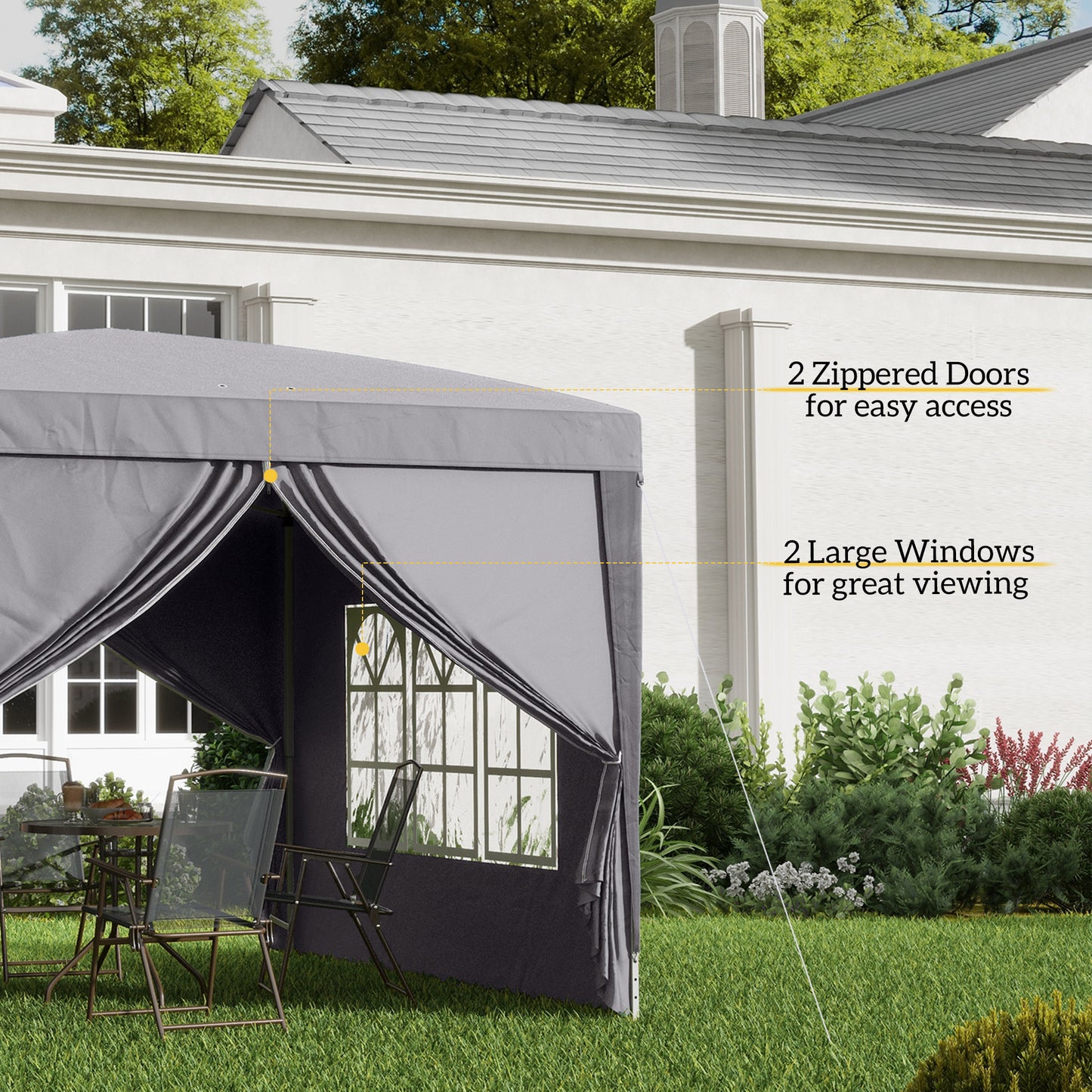 3 x 3 m Garden Pop Up Gazebo, Wedding Party Tent Marquee