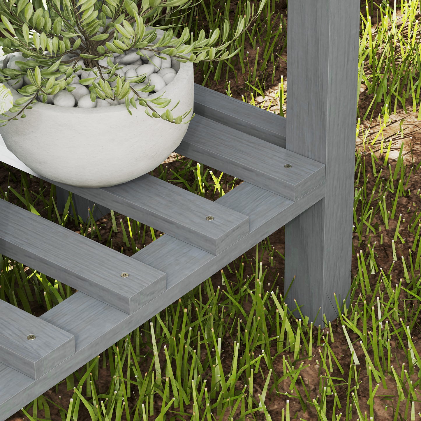 Wooden Two-Tier Raised Planter