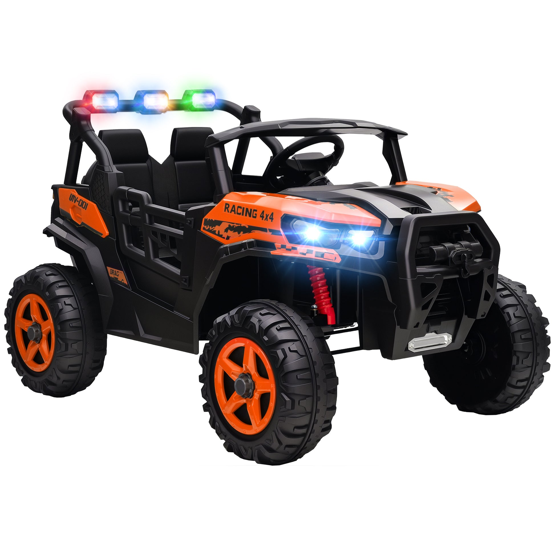 24V Electric Ride on Car, 2-Seater Electric Car for Kids with Remote