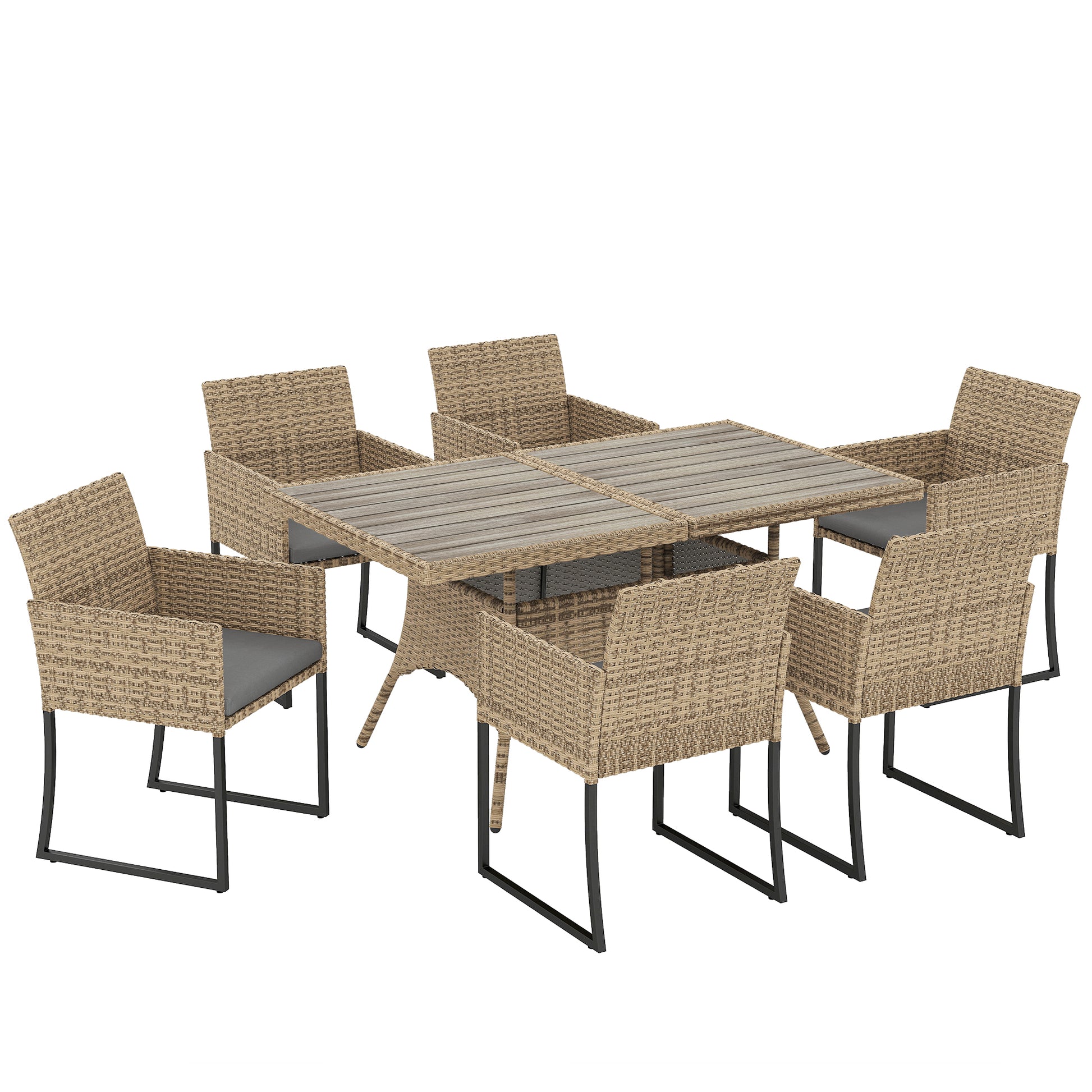 7 Piece Rattan Garden Furniture Set (1)