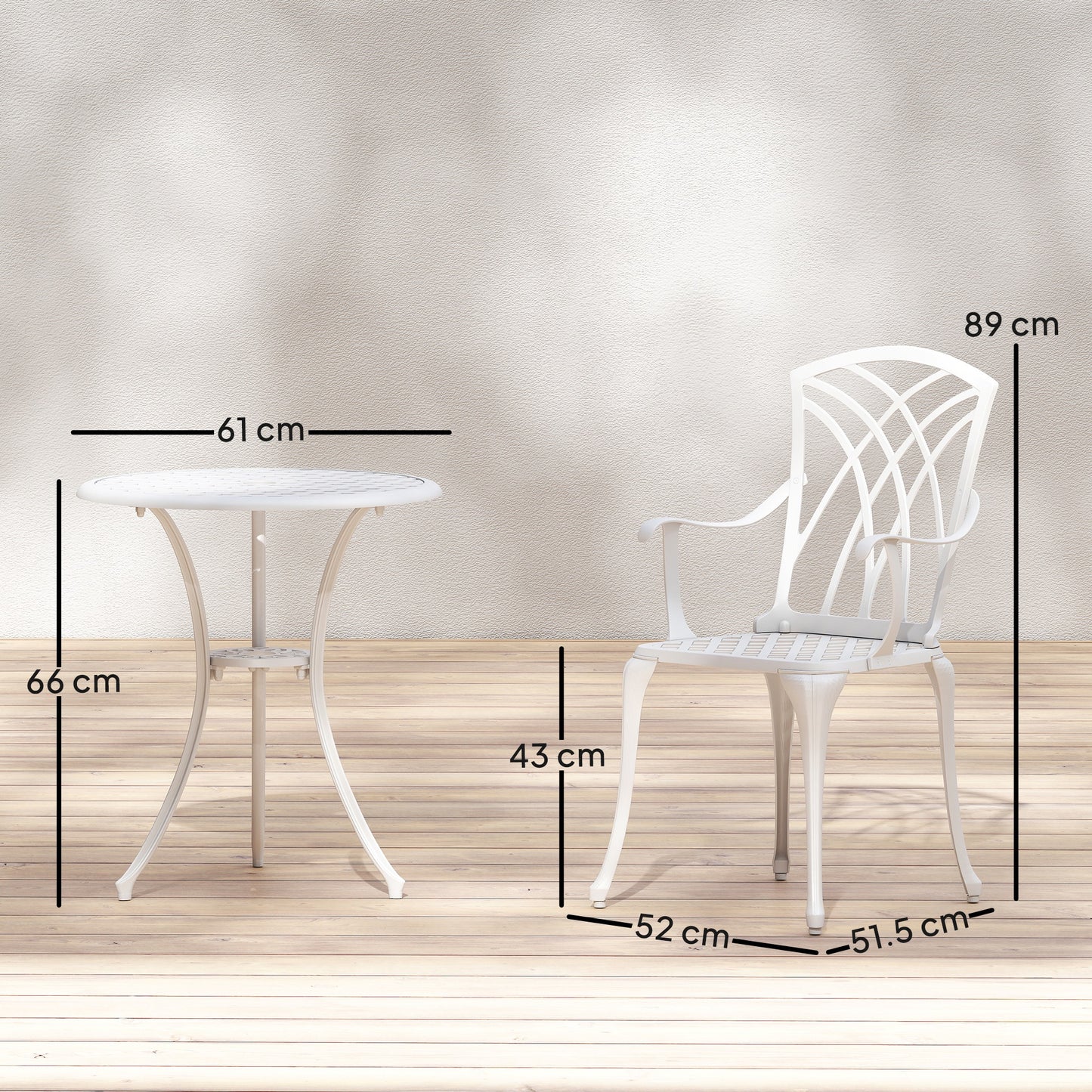3 Pieces Garden Bistro Set