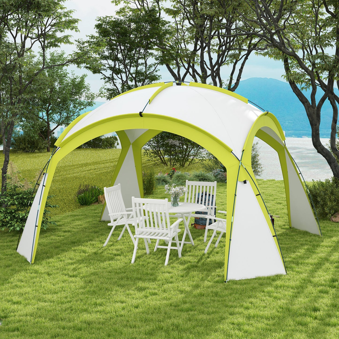 3.5 x 3.5M Camping Gazebo, Outdoor Event Shelter Dome Tent Garden (1)