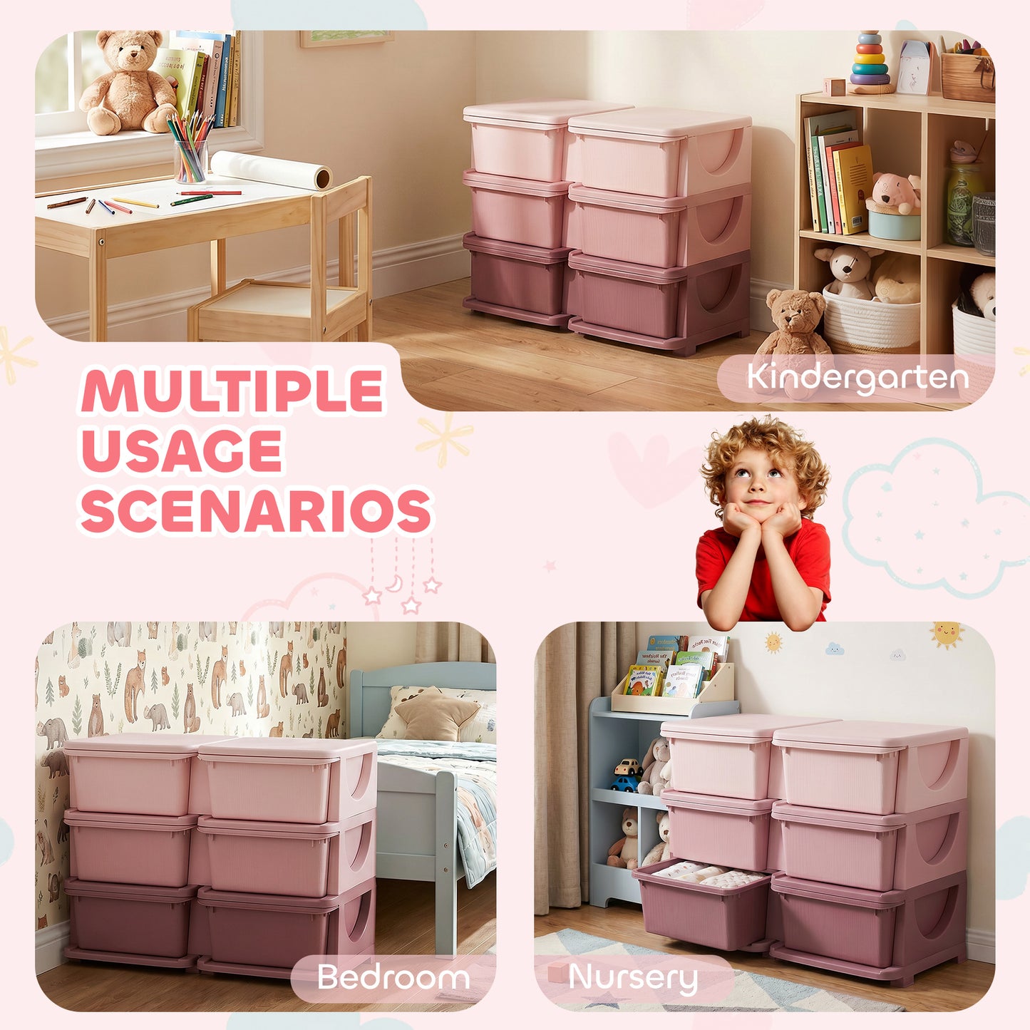 Kids Storage Unit, with Six Drawers
