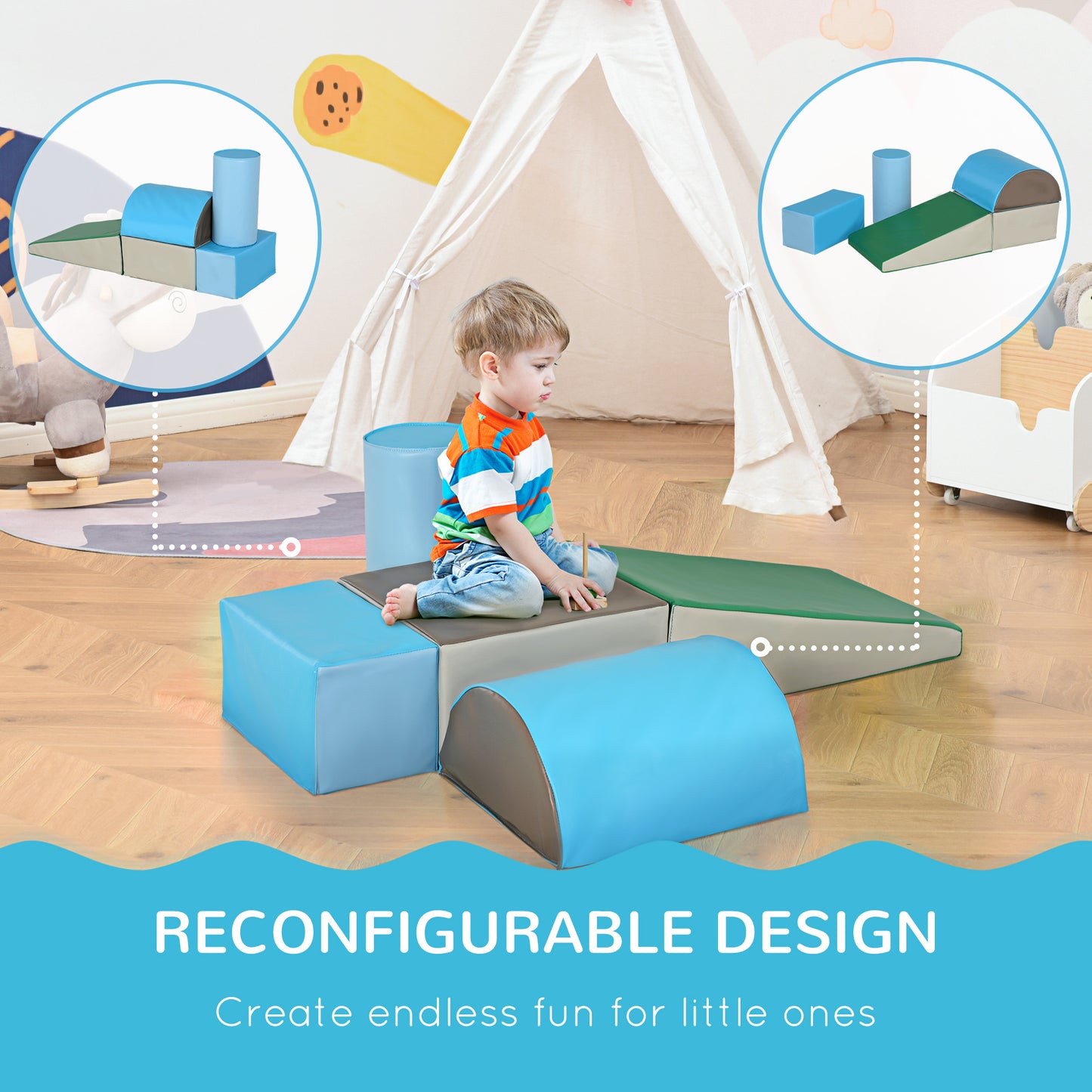 5 Piece Kids Soft Play Set