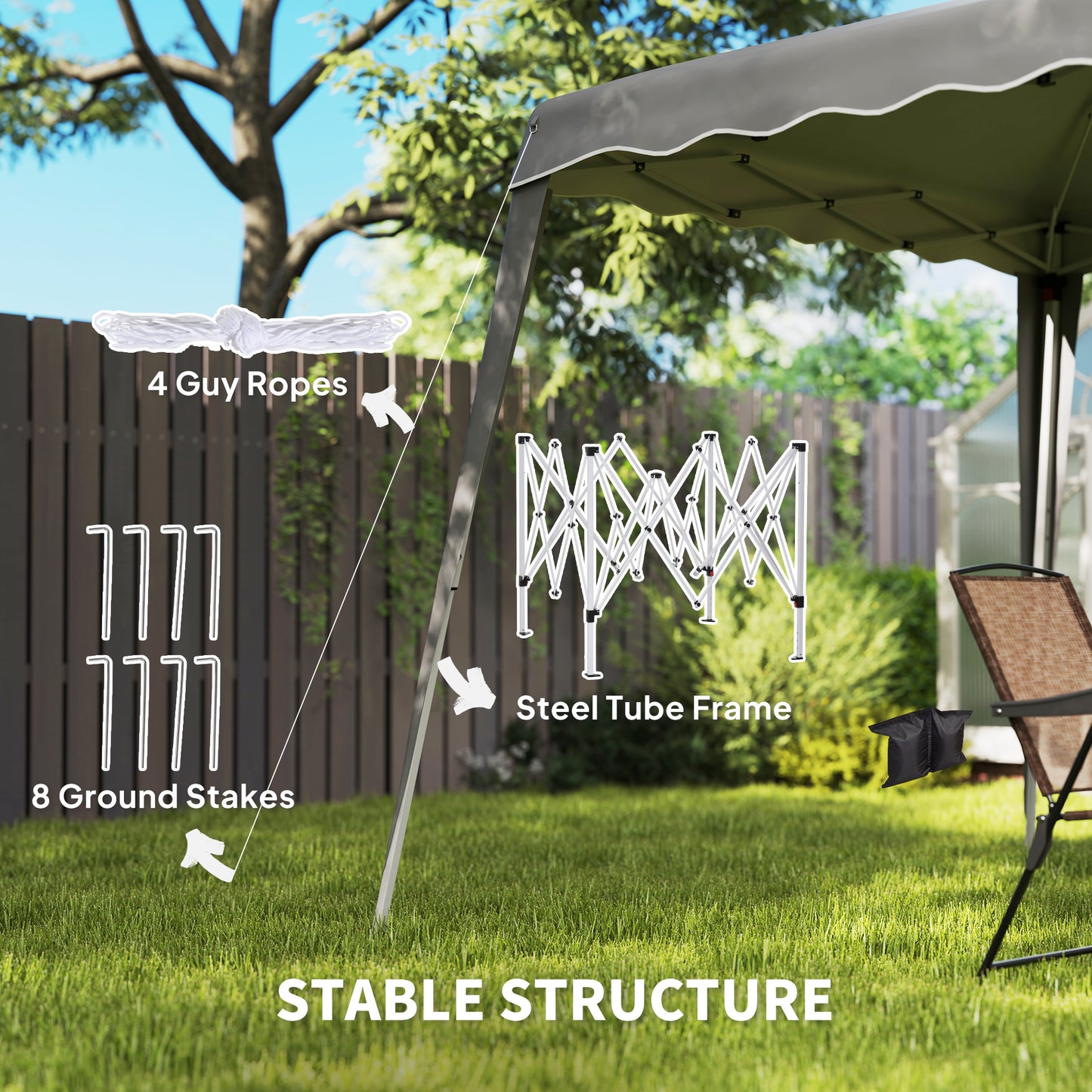 2.5 x 2.5M Pop up Garden Tent