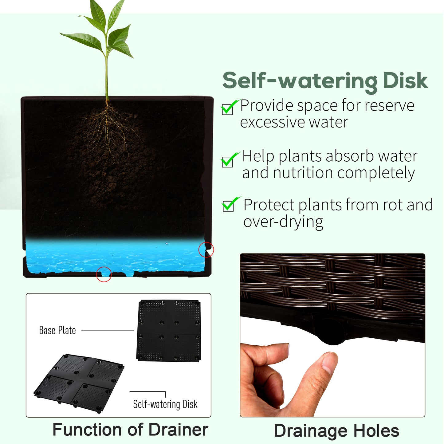 26L Garden Raised Bed Elevated Patio Flower Plant Planter Box PP