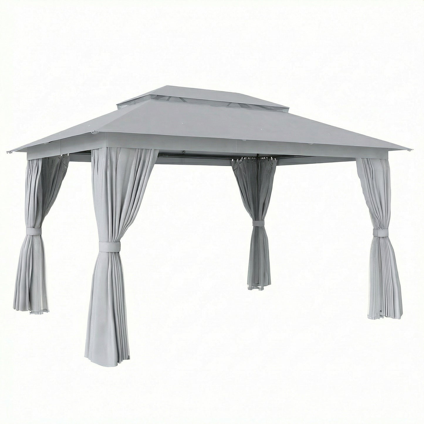 3 x 4 m Outdoor Garden Gazebo with Netting and Curtains