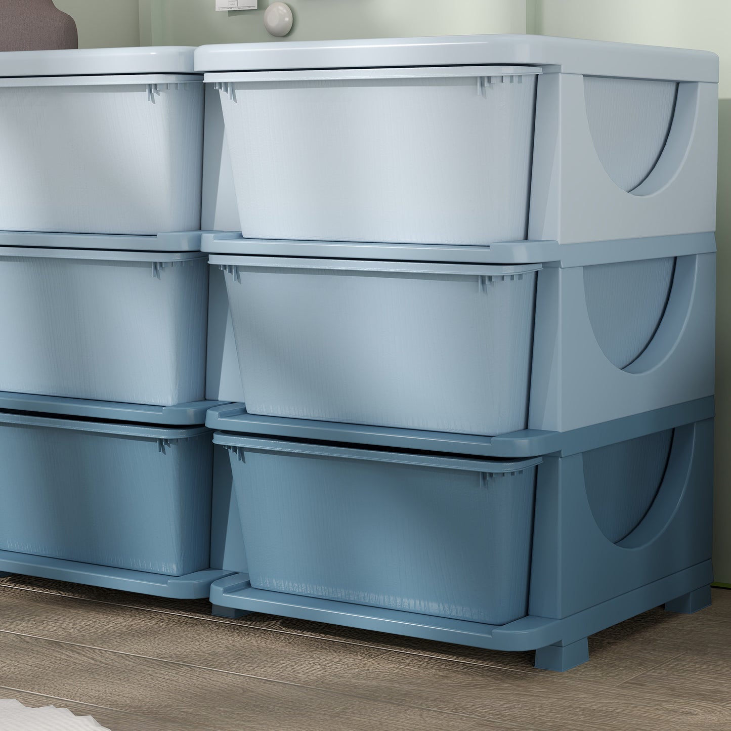 Kids Storage Unit, with Nine Drawers