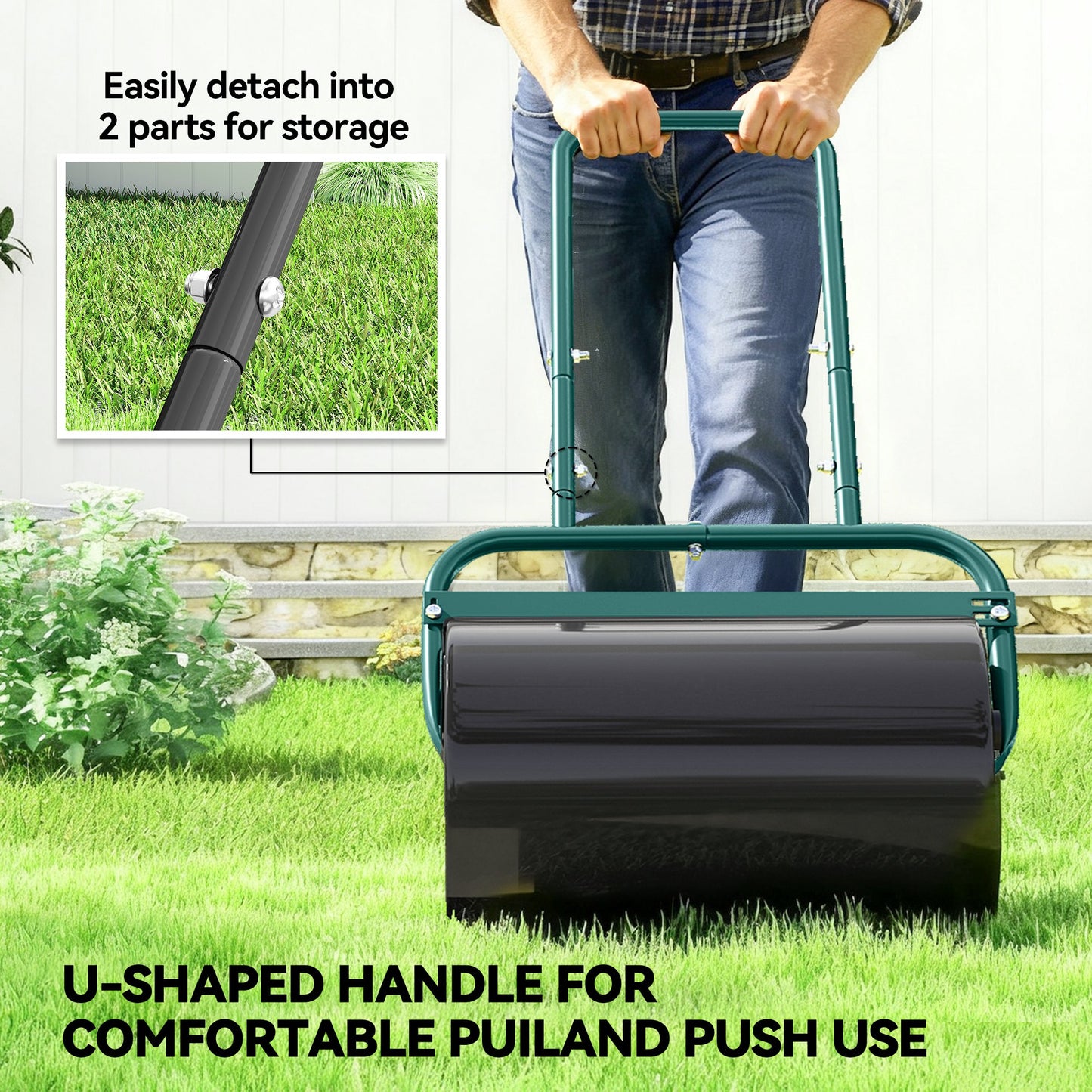 38L Fillable Cylinder Steel Lawn Roller