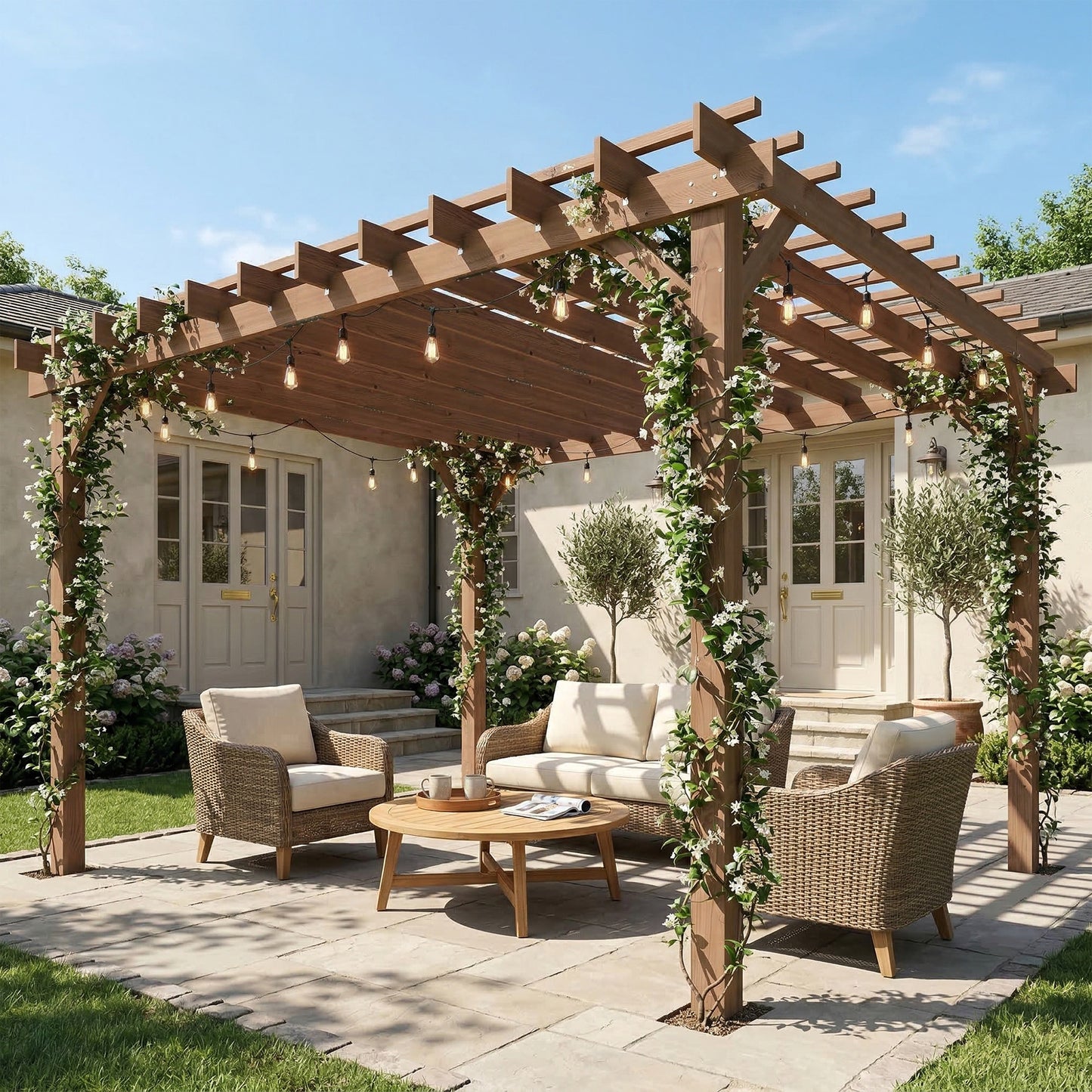 3.6 x 3 m Wooden Pergola Kit
