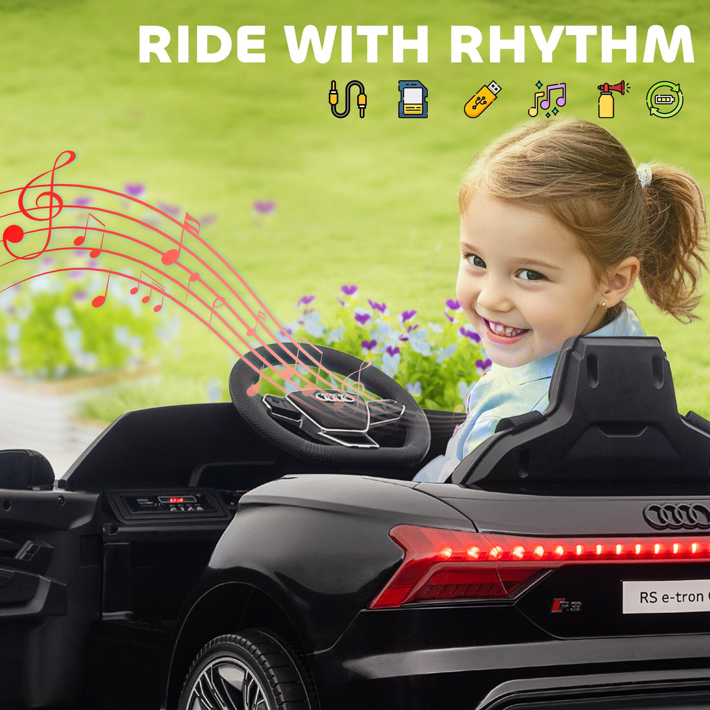 Audi Licensed 12V Kids Electric Ride-On, with Remote Control