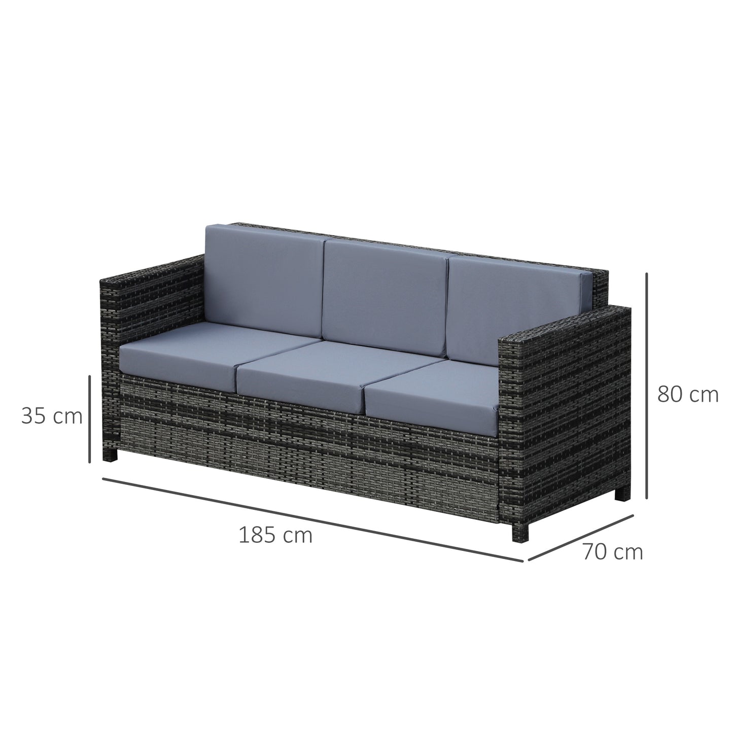 3 Seater All Weather Outdoor Sofa