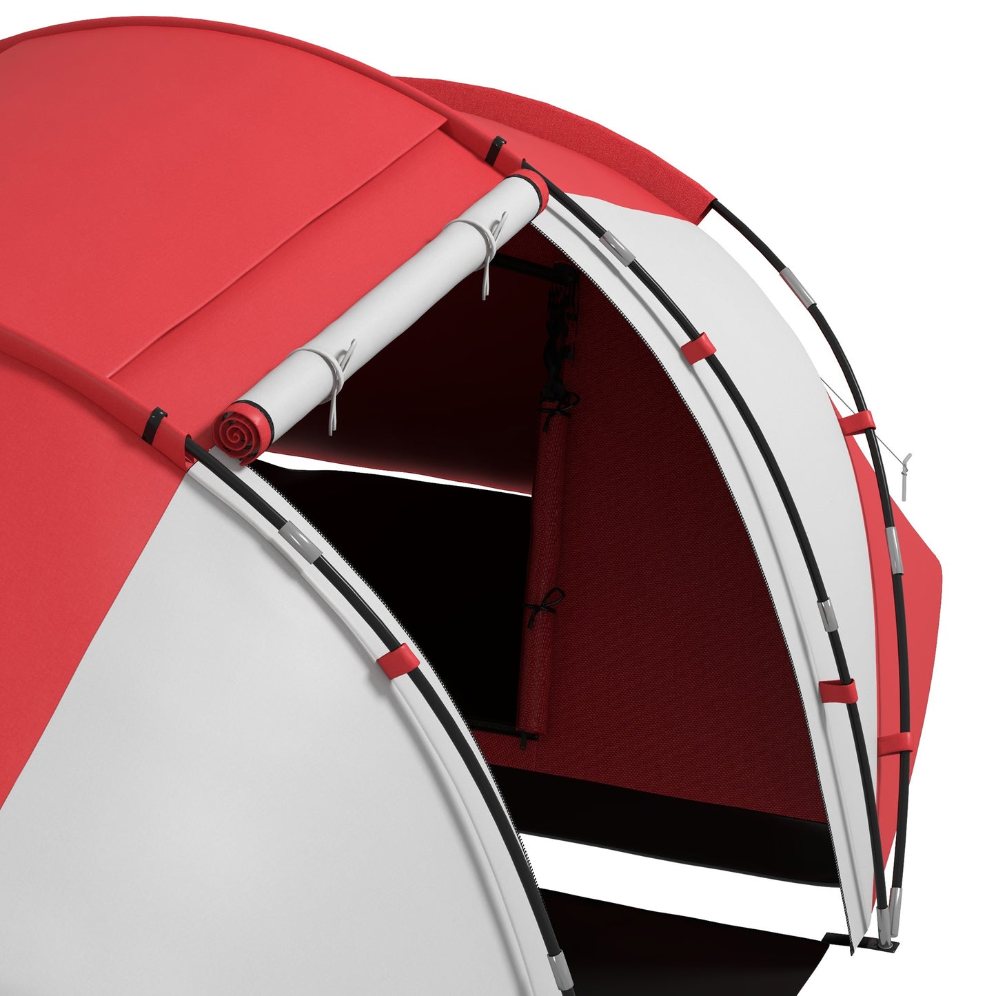 4-6 Man UV Protection Camping Tent - Grey and