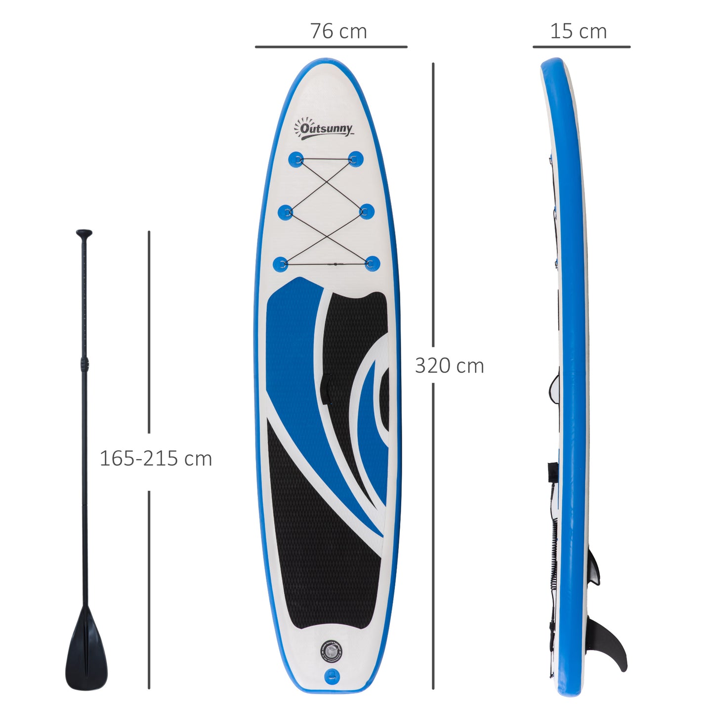 10.6' x 32" x 6" Inflatable Stand Up Paddle Board