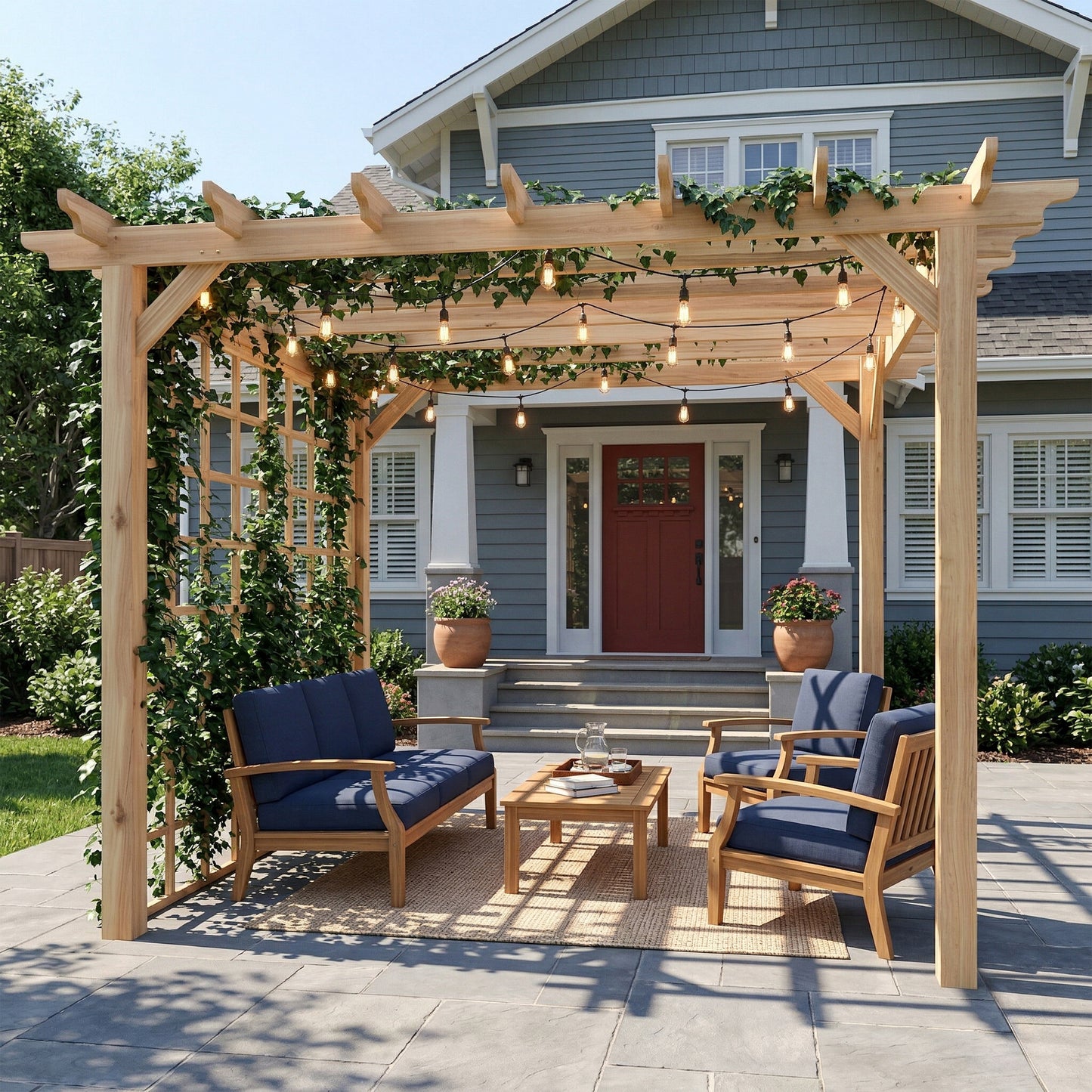 3 x 3 m Wooden Pergola Kit (3)