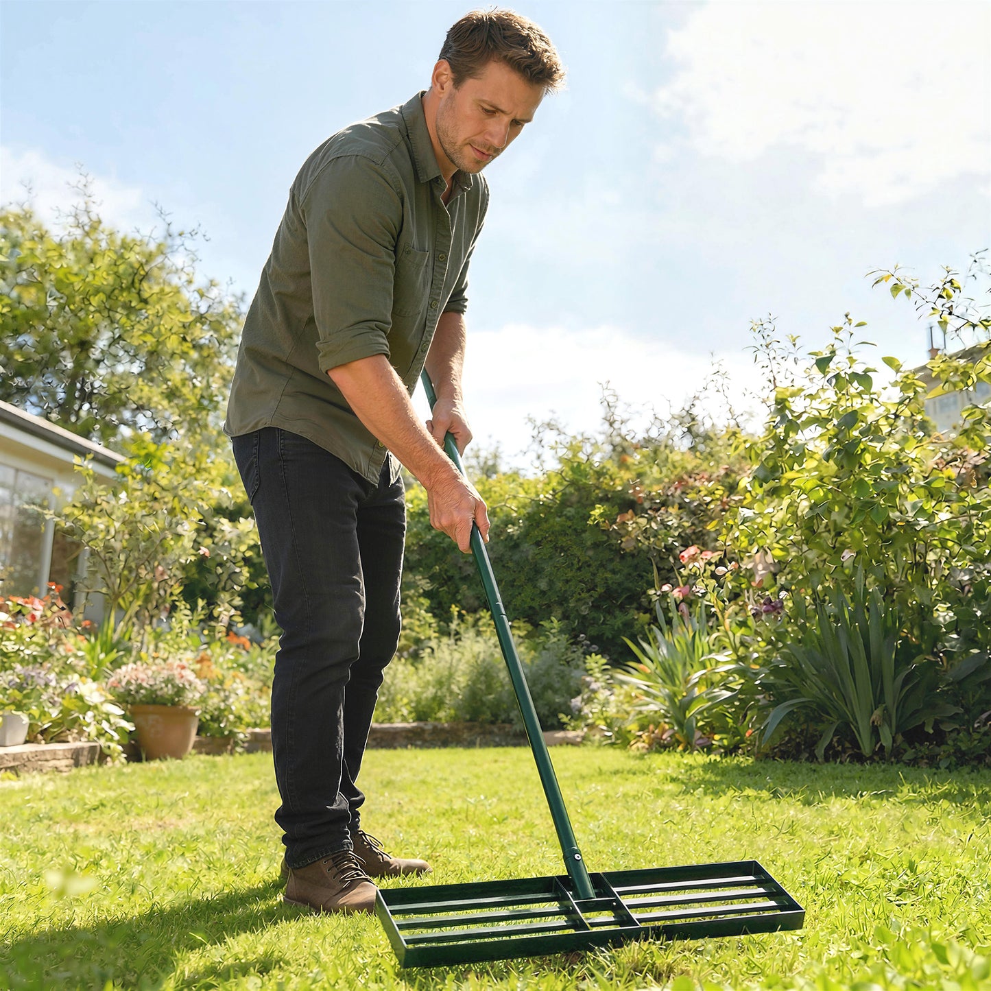 Lawn Levelling Rake, 76 x 26 cm Lawn Leveller Lute