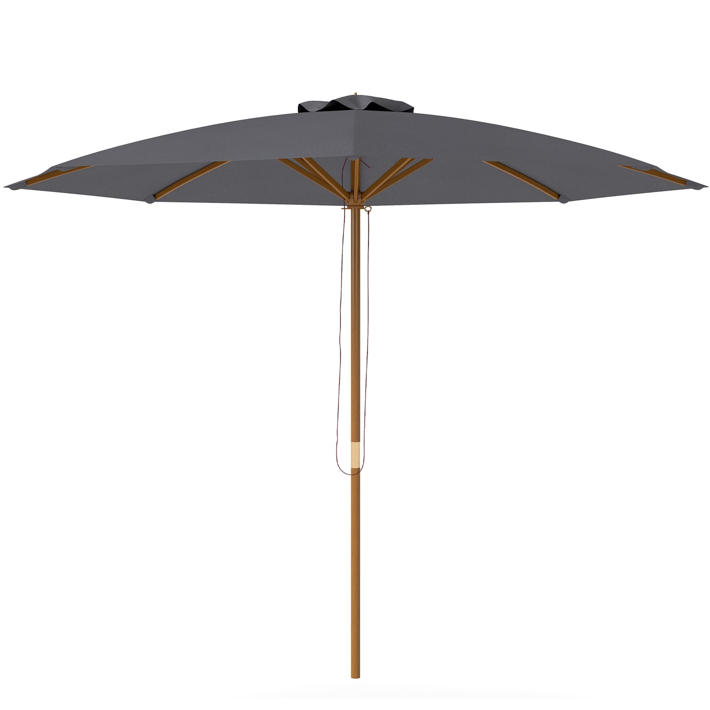 3m Wood Pole Parasol Umbrella