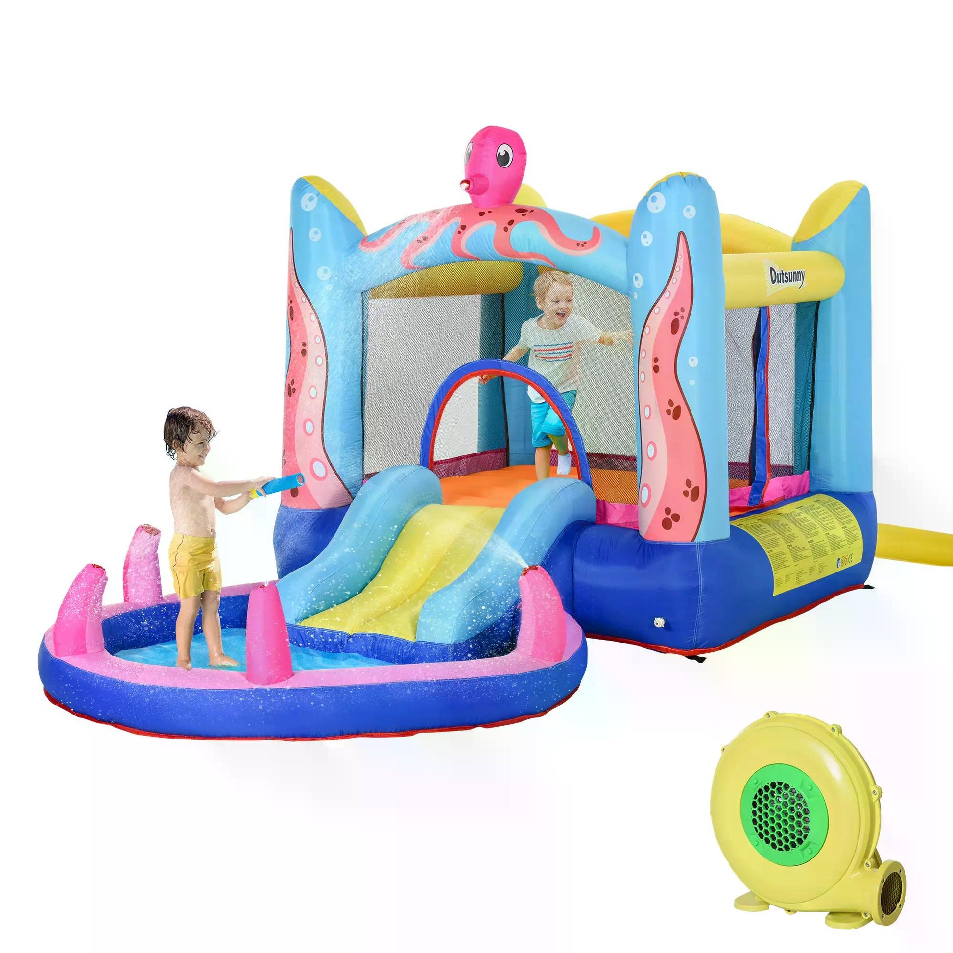 Bounce Castle Inflatable Trampoline Slide Pool Octopus Design 3.8 x