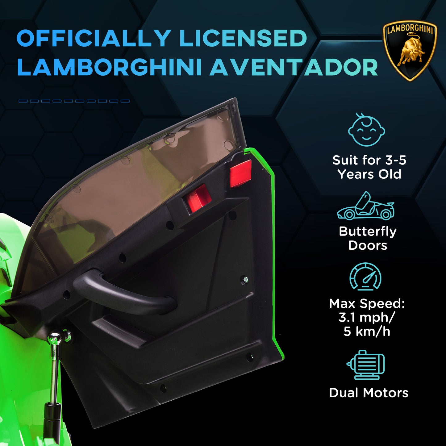 Lamborghini Licensed 12V kids Electric Car w/ Butterfly Doors
