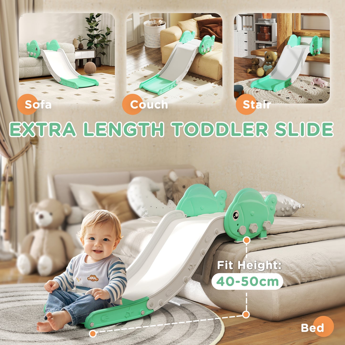 Kids Sofa Slide with 130cm Extended Length