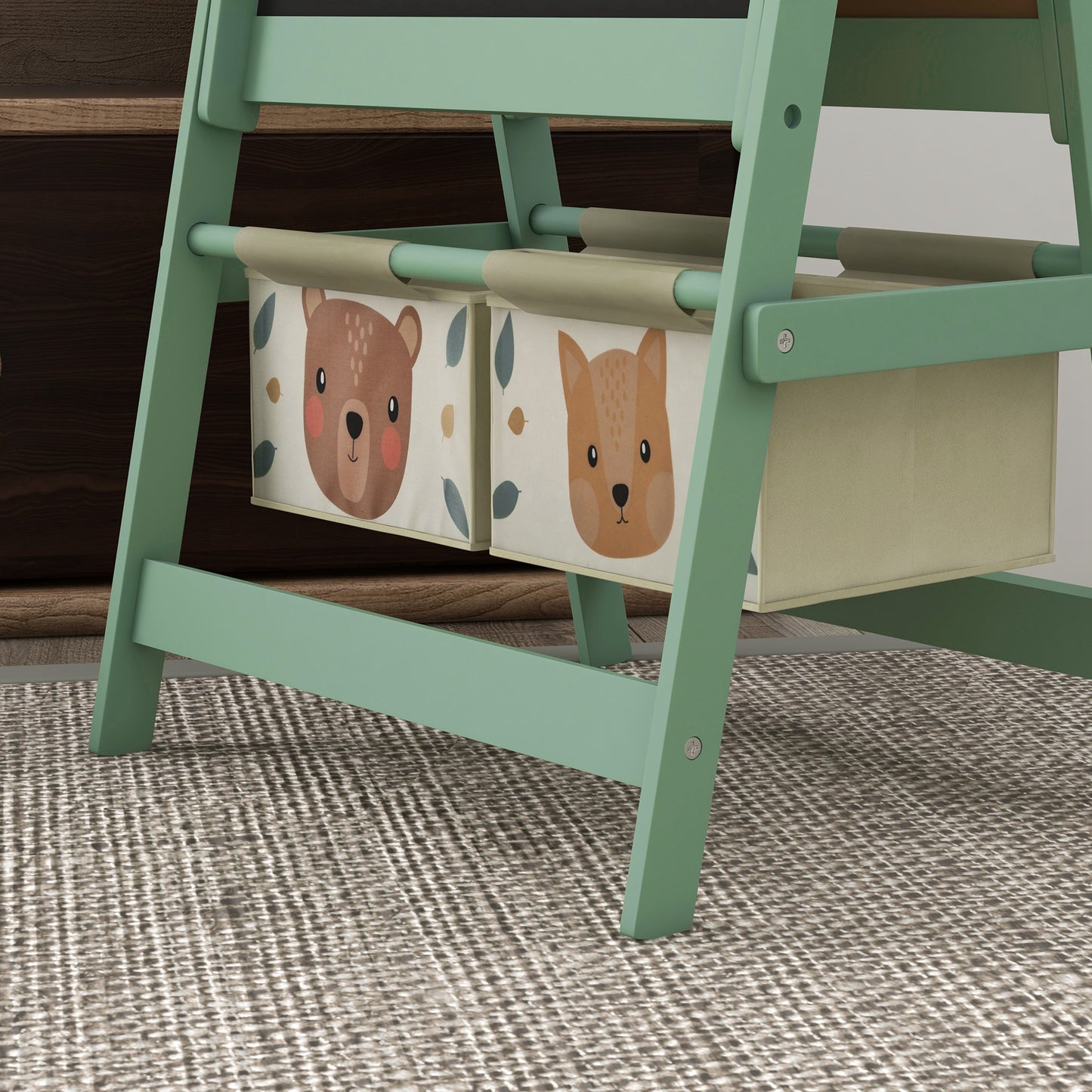 Three-In-One Kids Easel with Paper Roll, Art Easel, with Storage
