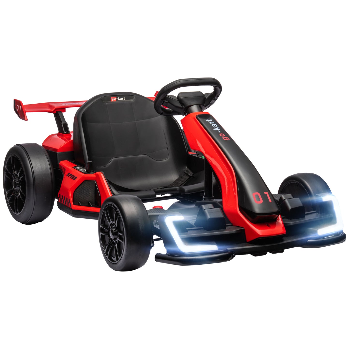 24V Electric Go Kart for Kids with Adjustable Seat for 6-12 Years