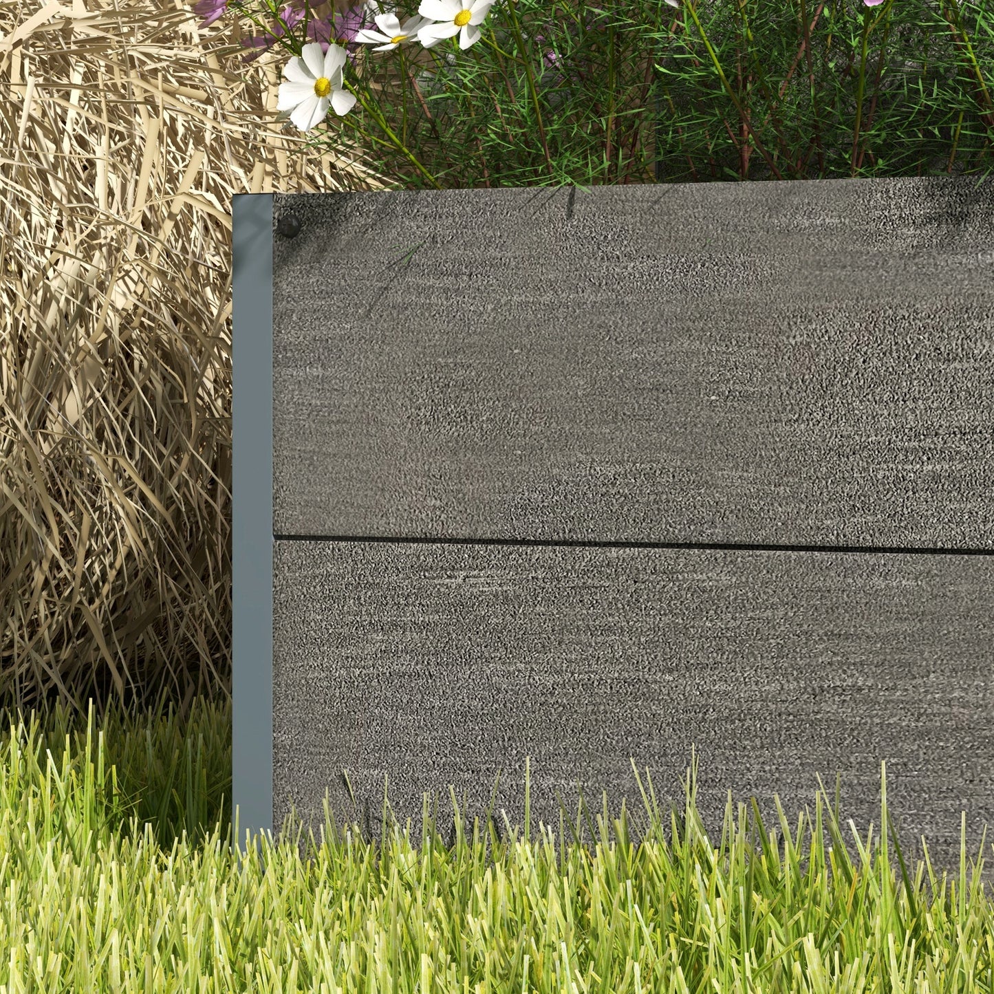 34 x 69.5cm Garden Planter Box, with Back Trellis