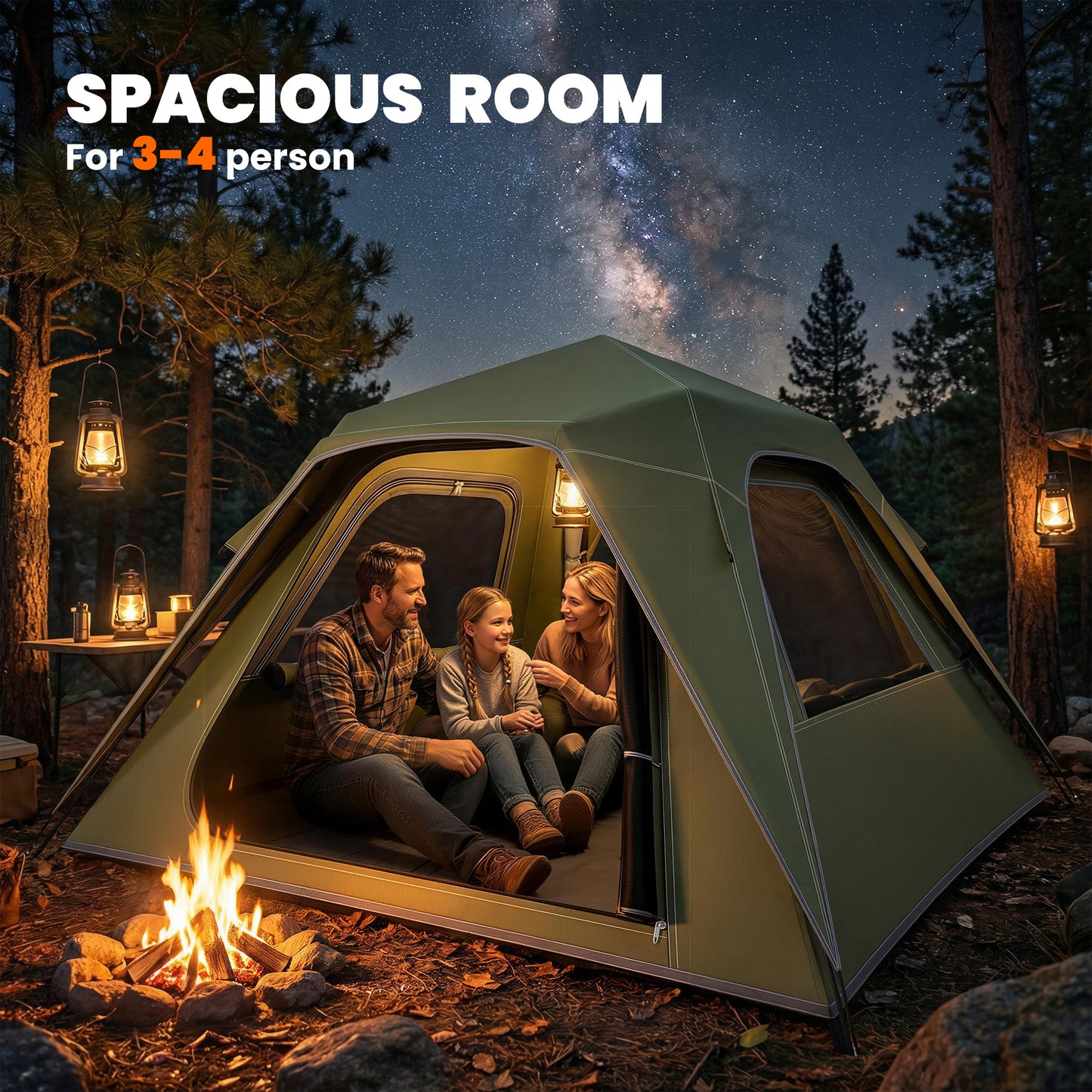Pop Up Tent 3000mm Waterproof Camping Tents