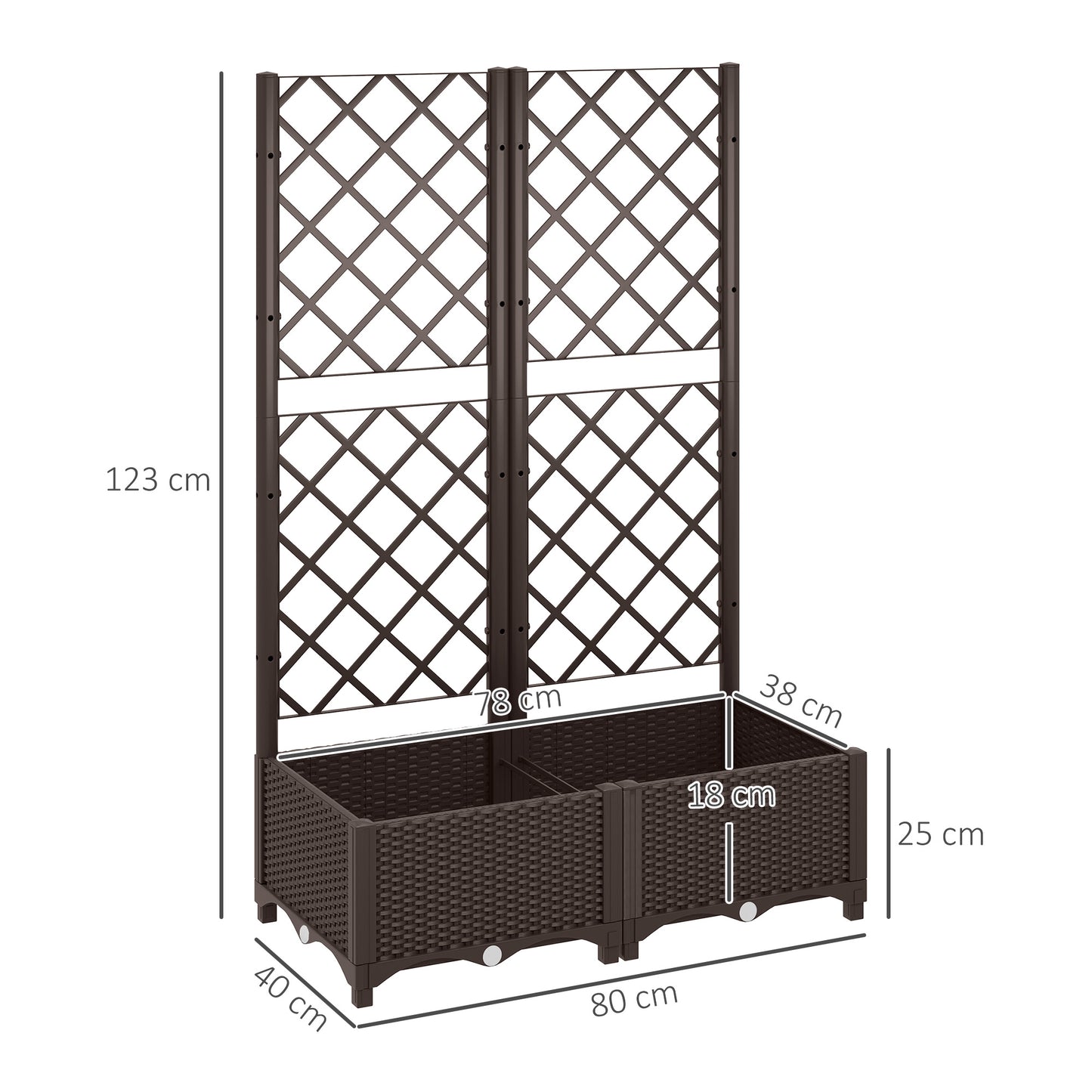 Raised Garden Bed with Trellis (2)