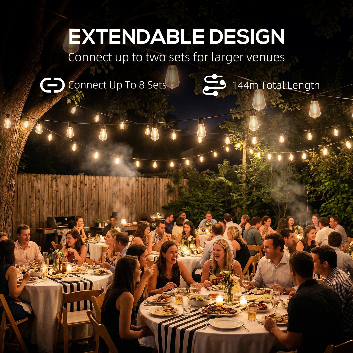 Curtain Lights Connectable Fairy Curtain Lights Plug-in IP44
