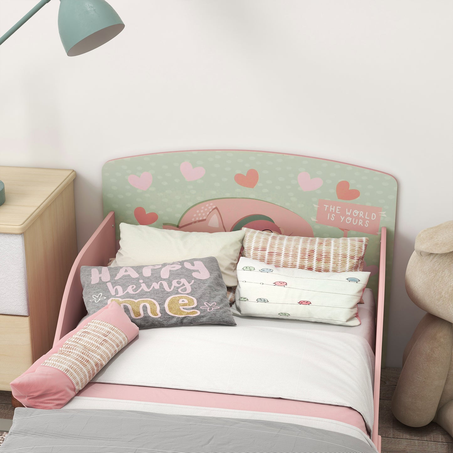 Toddler Bed Frame, Kids Bedroom Furniture for Ages 3-6 Years