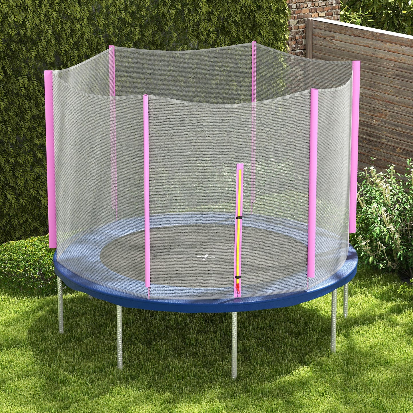8ft Trampoline Net Replacement with 6 Plastic Pole Covers