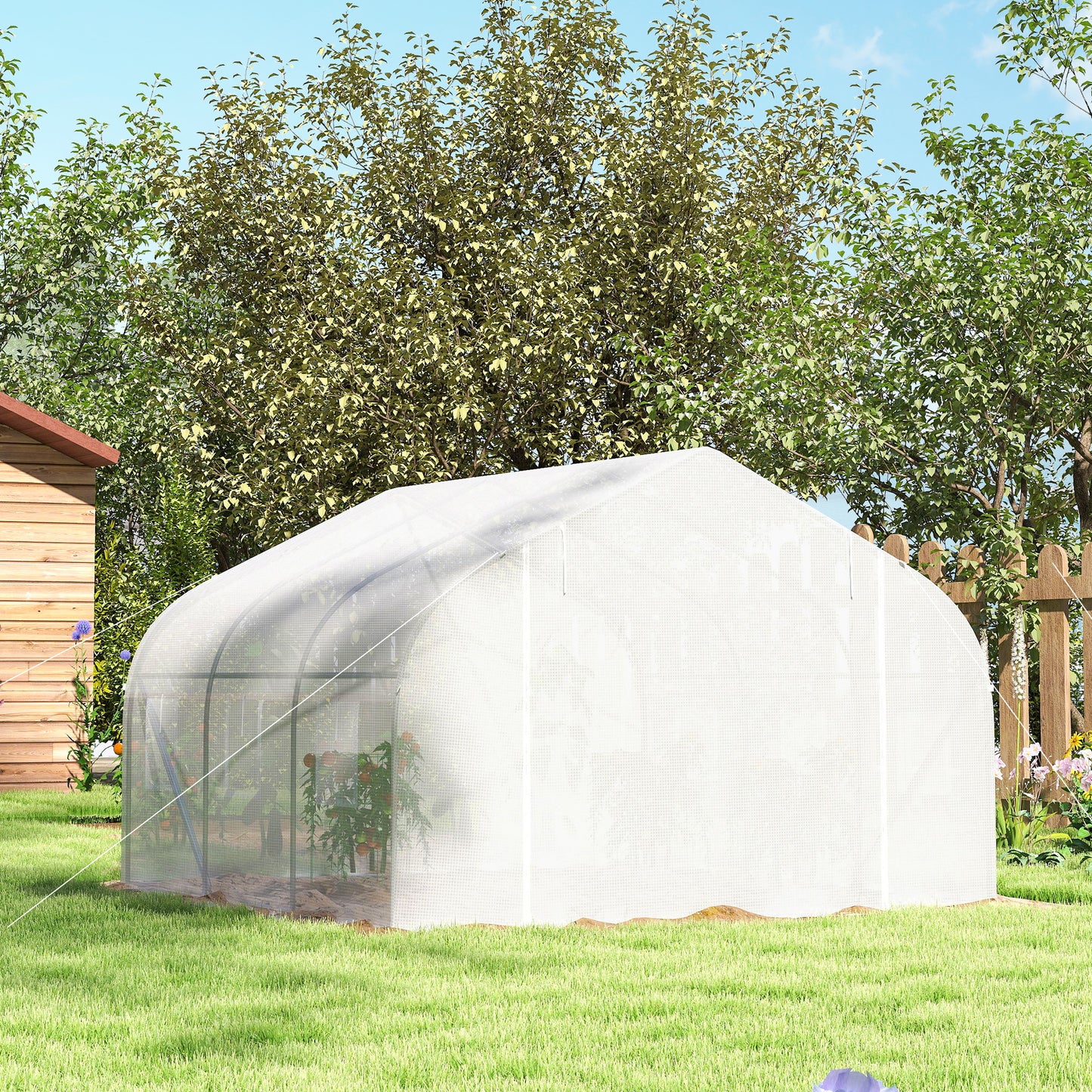 Walk-In Polytunnel Greenhouse Warm House Garden Tunnel Shelter