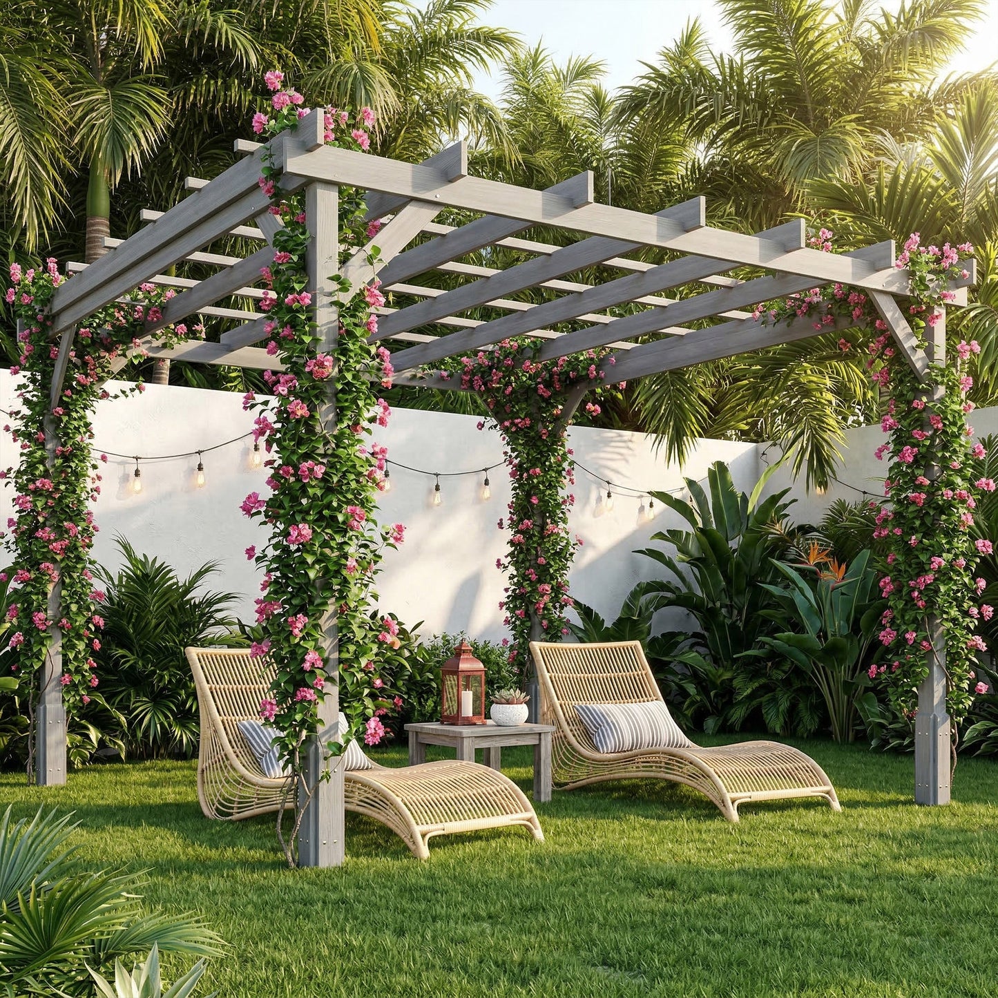 3 x 3 m Wooden Pergola Kit (1)