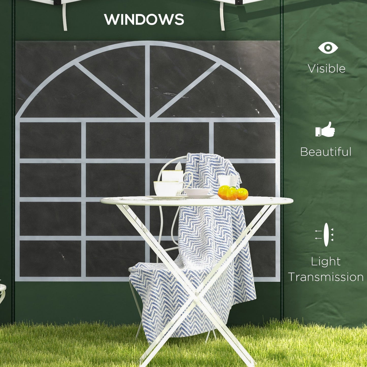 Gazebo Side Panels, 2 Pack Sides Replacement
