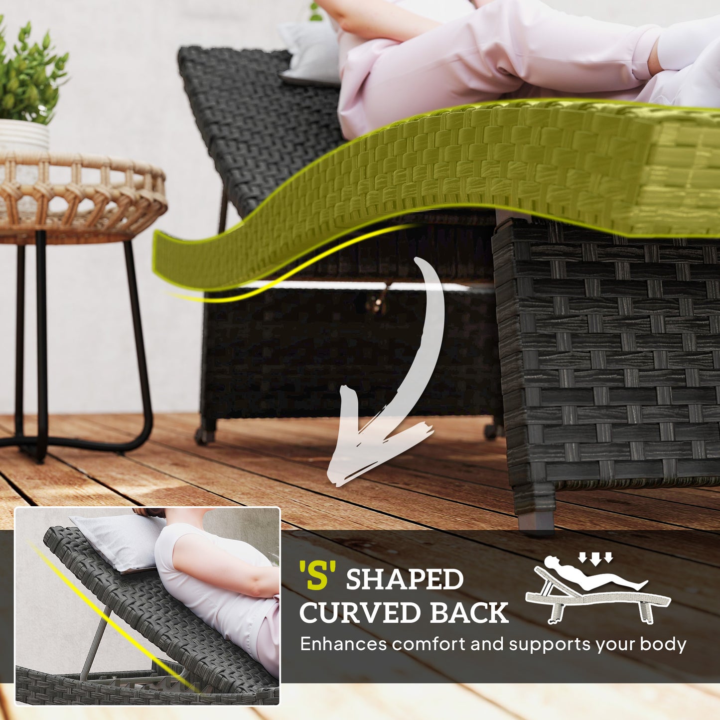 Outdoor PE Rattan Sun Lounger (1)