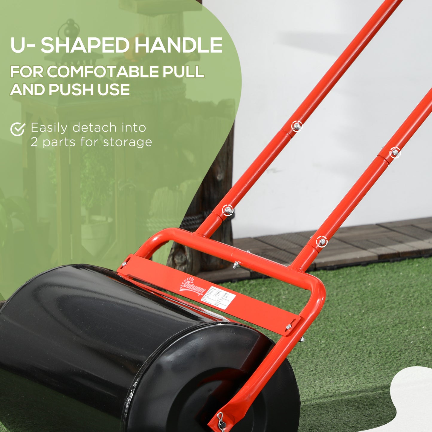 38L Fillable Cylinder Steel Lawn Roller