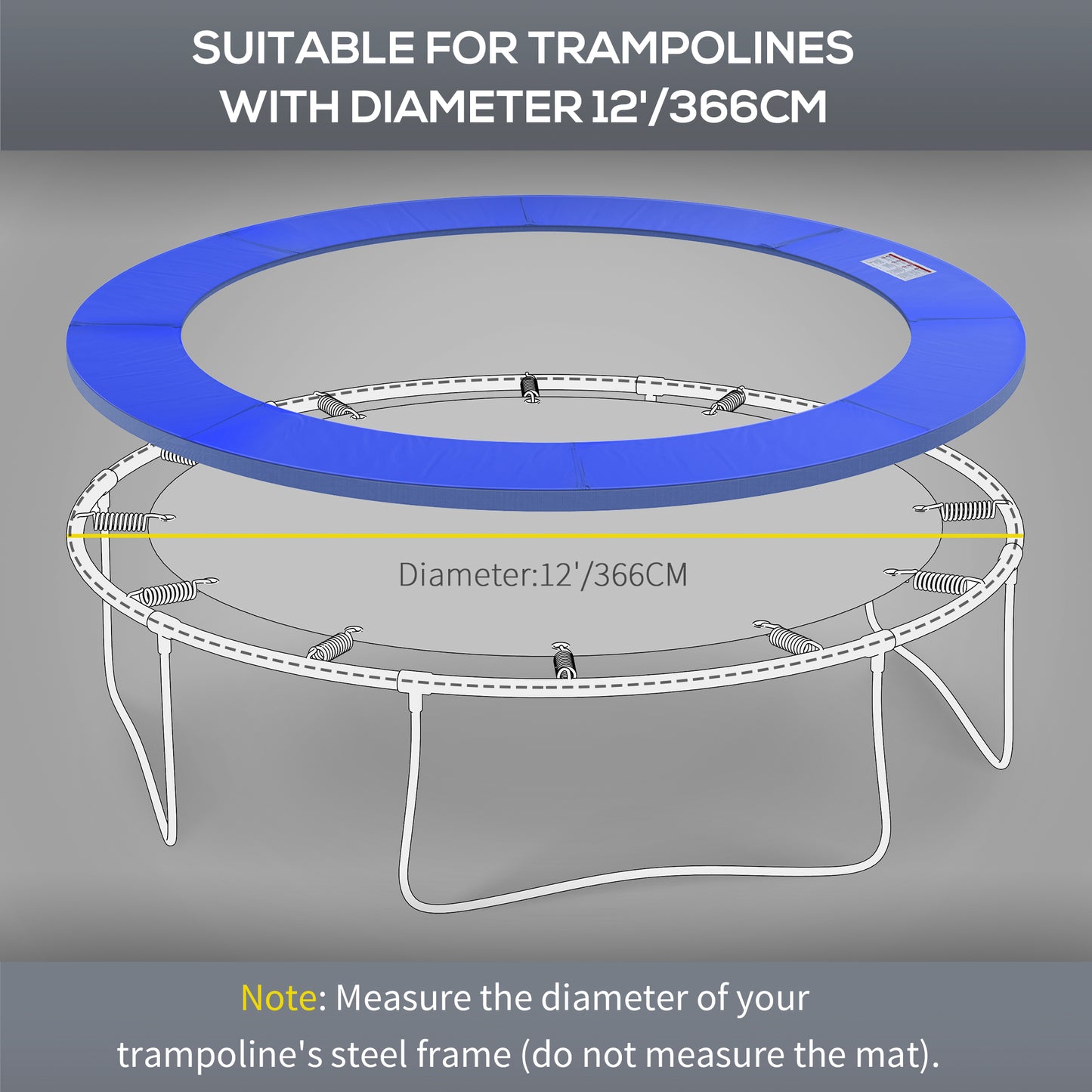 12ft Trampoline Pad, Φ366cm Trampoline Accessories Surround Pad