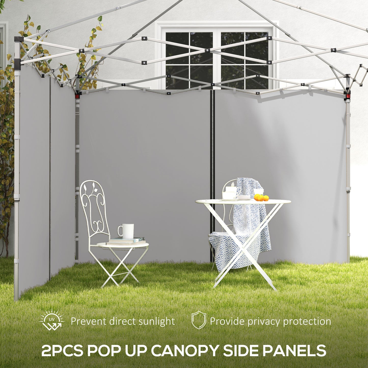 Set of Two 3 x 3(m) Replacement Zipped Gazebo Walls