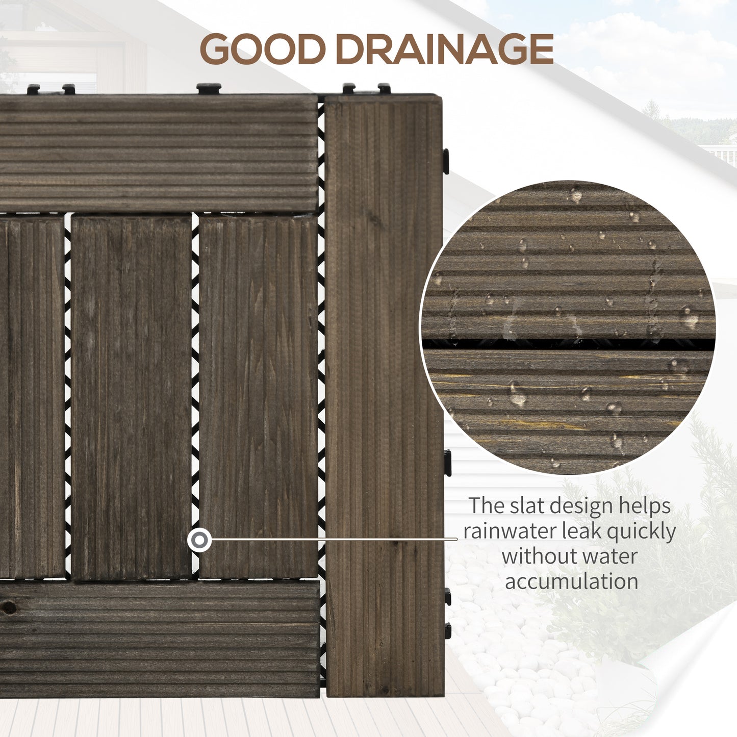 27 Pcs Wooden Interlocking Decking Tiles (1)