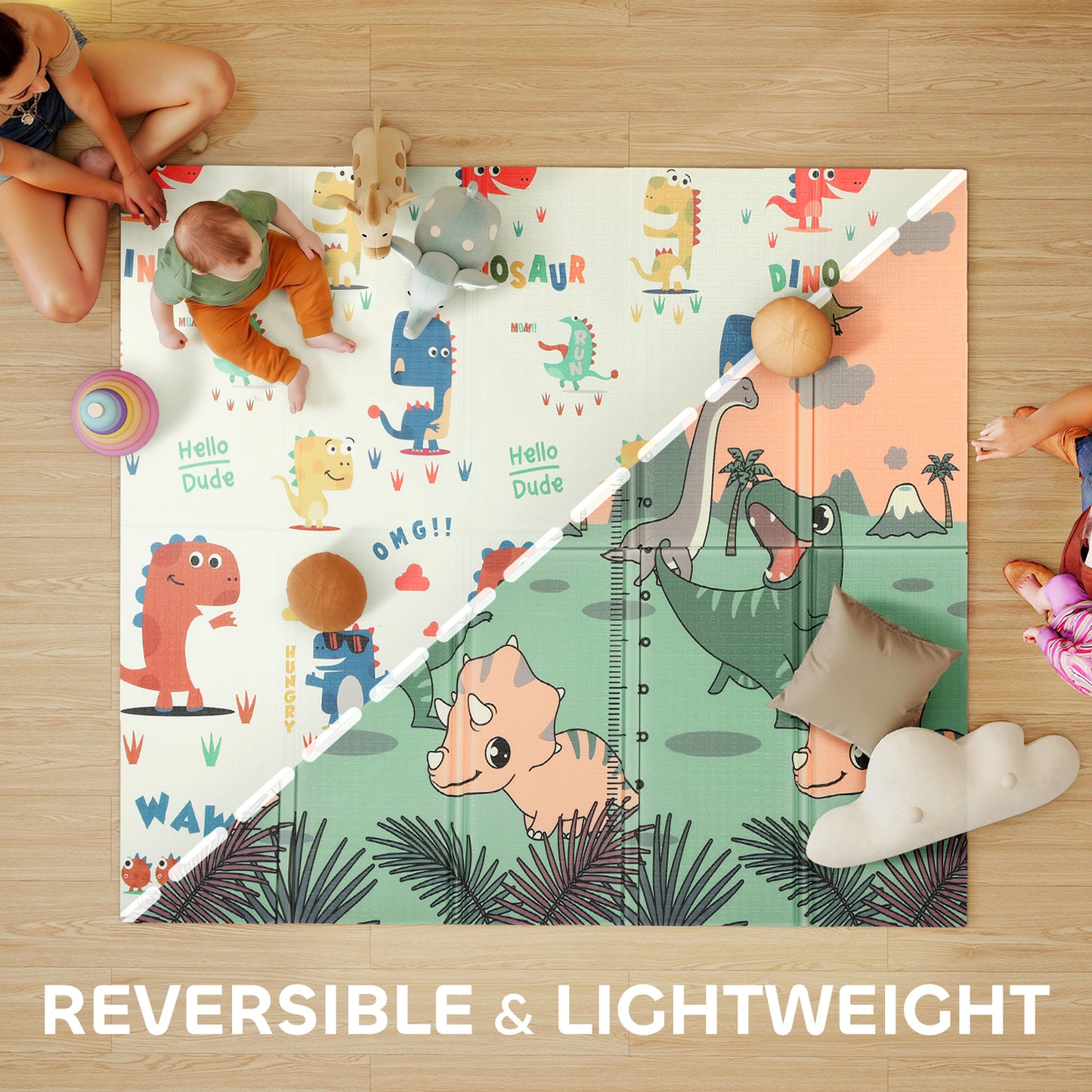 Baby Play Mat, Double Sideded Foldable Kids Crawling Mat (2)