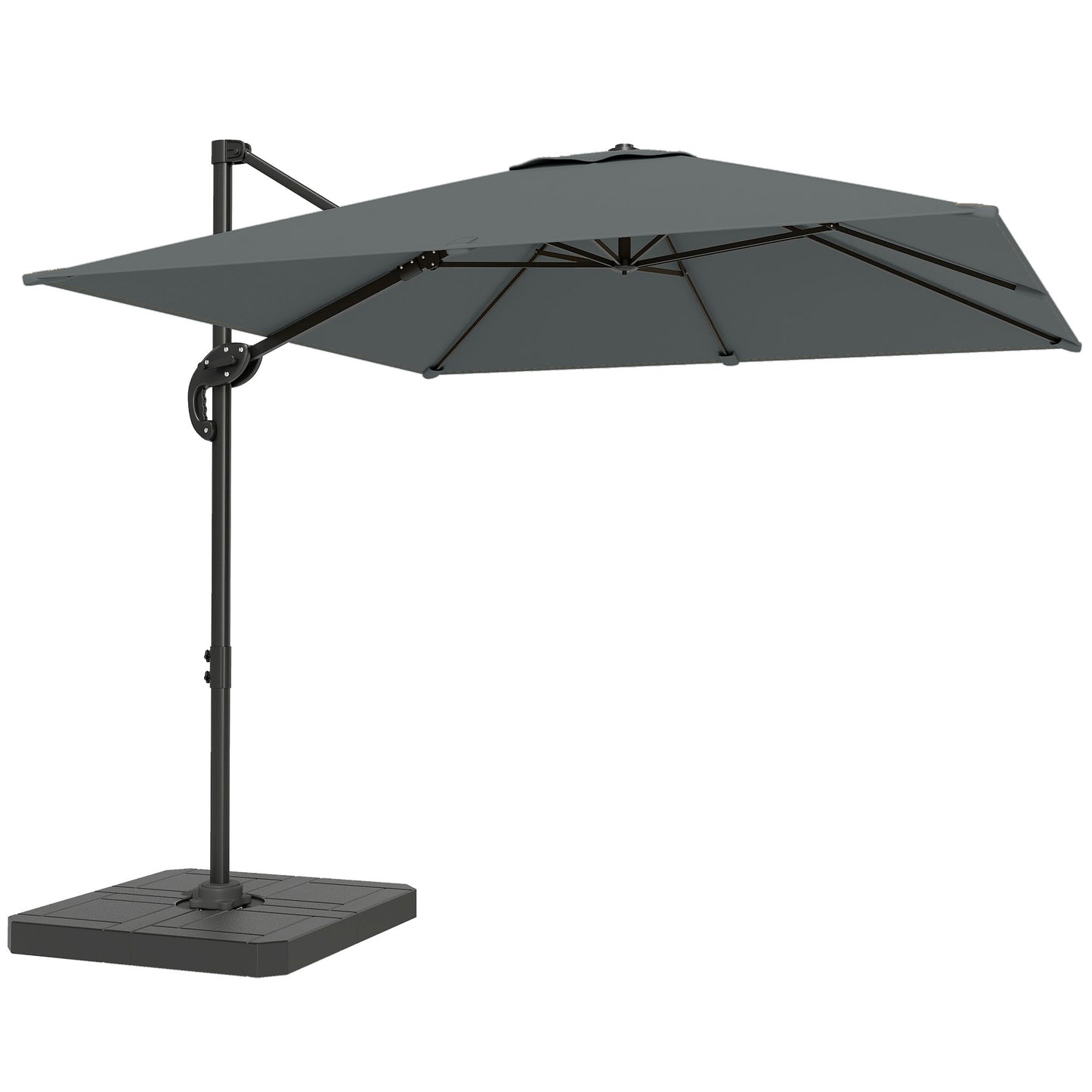 2.4 x 2.4m Cantilever Parasol with Umbrella Weights